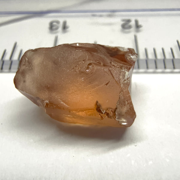 Peach Malaya Garnet, 5.10ct, vvs with very slight silk, slightly flattish shape, see pictures, Unheated Untreated, Umba Valley Tanzania