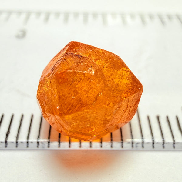 Mandarin Spessartite Garnet Crystal, 6.41ct, Loliondo, Tanzania, Untreated Unheated