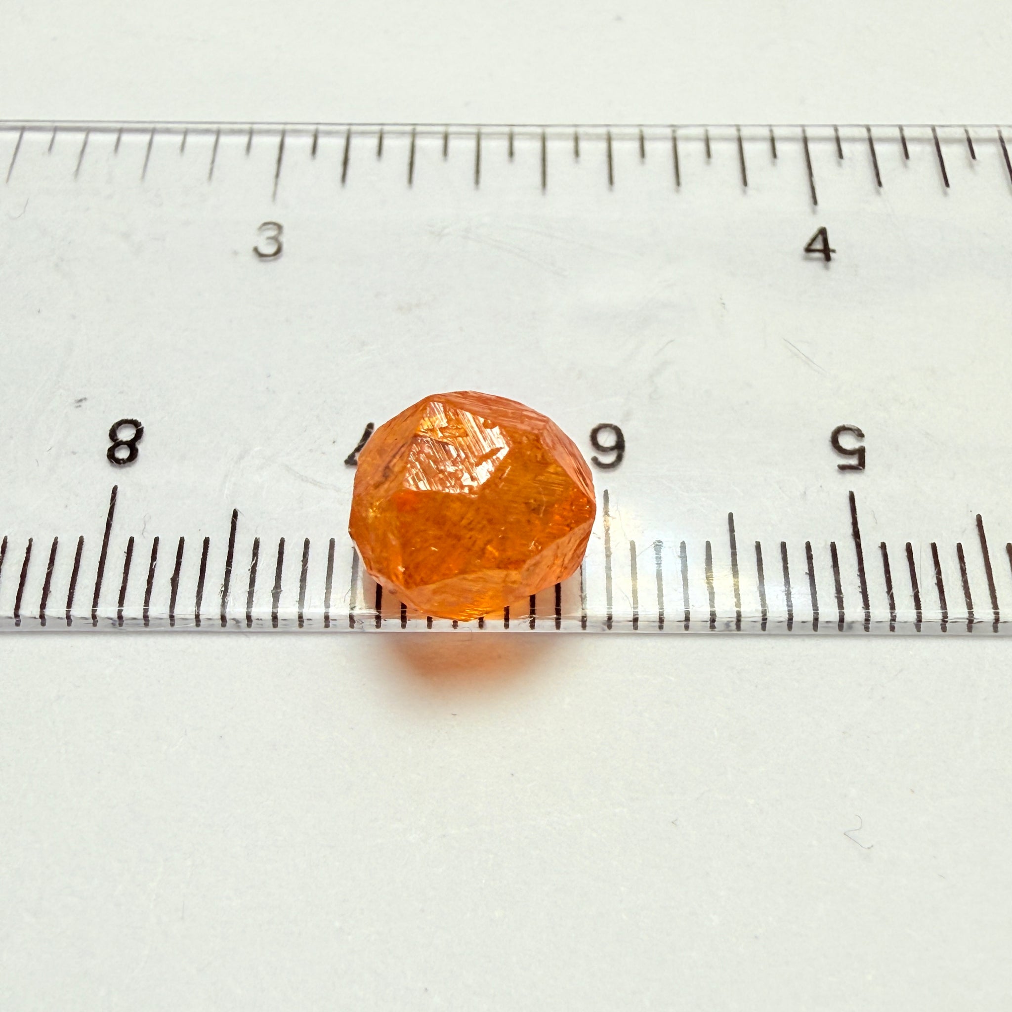 Mandarin Spessartite Garnet Crystal, 6.41ct, Loliondo, Tanzania, Untreated Unheated