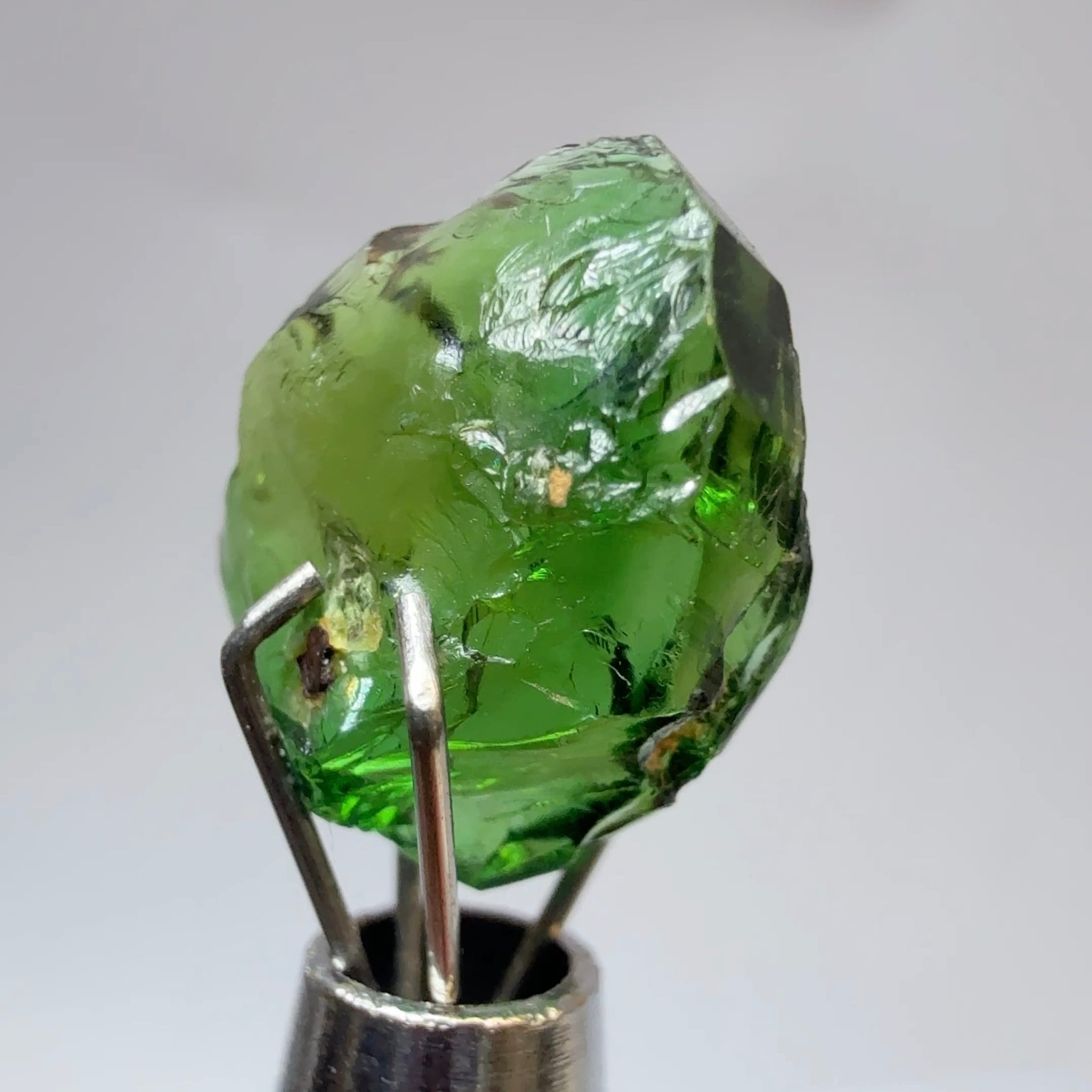 Chrome Tourmaline, 3.56ct, Laletema mts, Tanzania, Untreated Unheated, too thin to facet, excellent to set into jewellery as is.