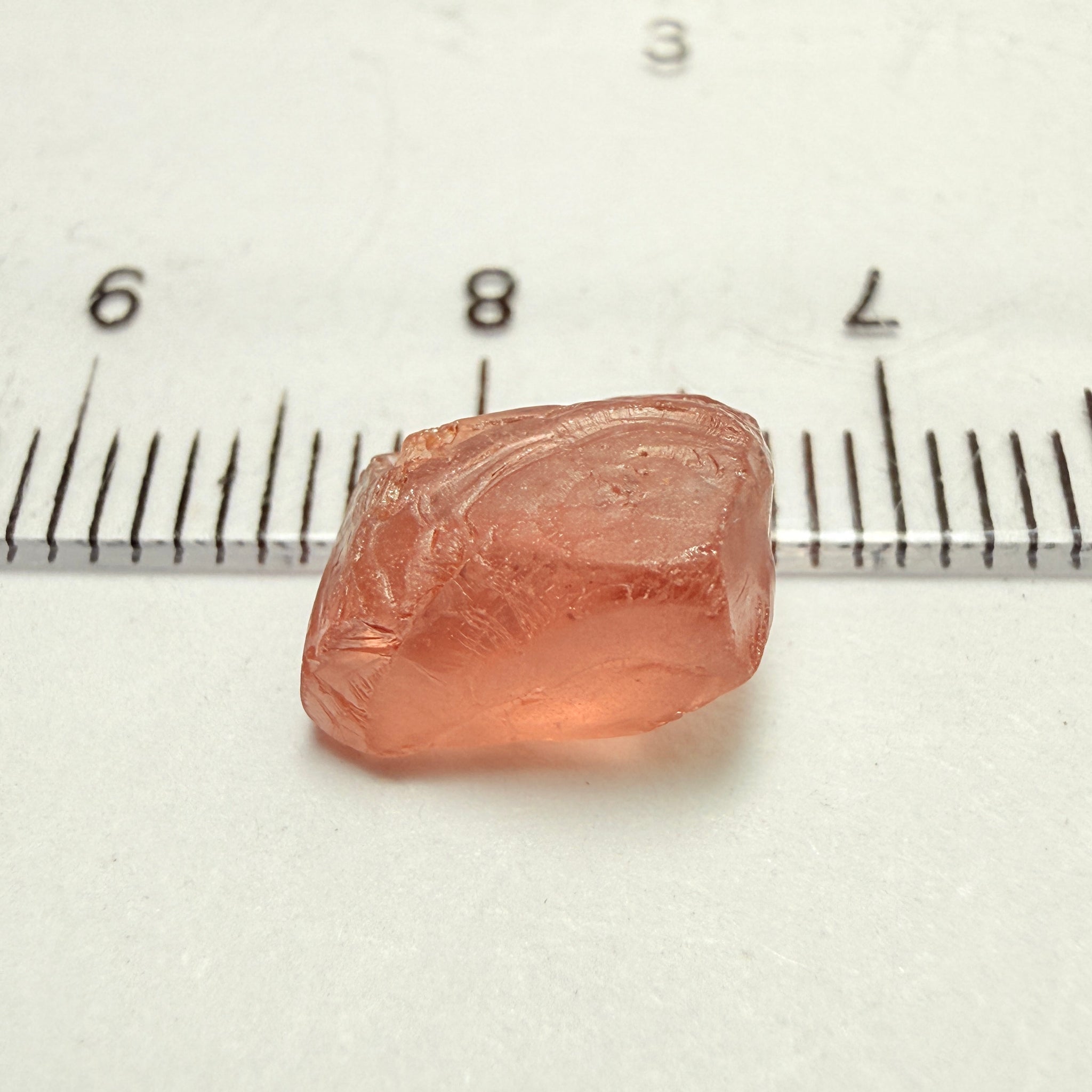 Peach Malaya Garnet, 4.78ct, no inclusions, just silky, Unheated Untreated, Umba Valley Tanzania