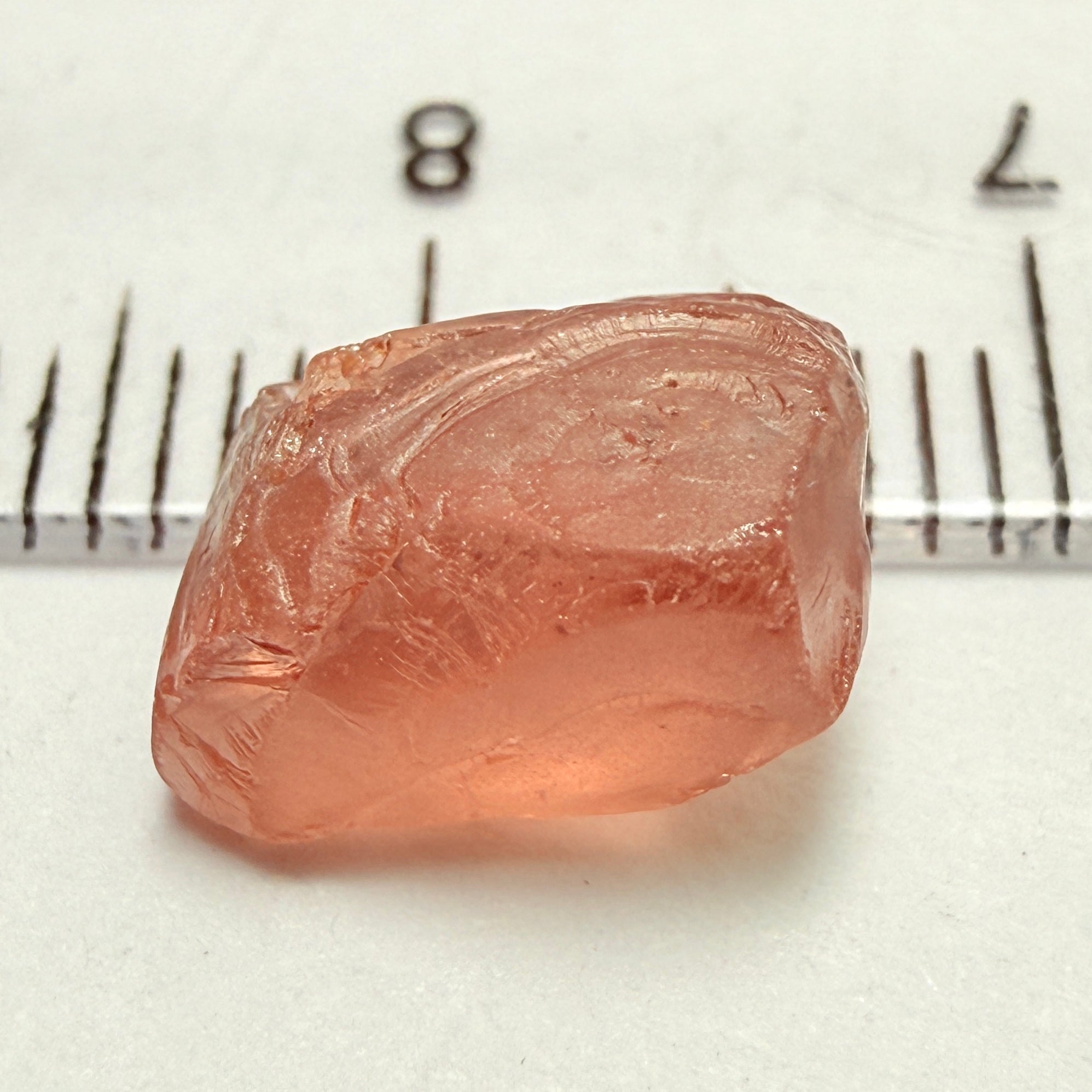 Peach Malaya Garnet, 4.78ct, no inclusions, just silky, Unheated Untreated, Umba Valley Tanzania