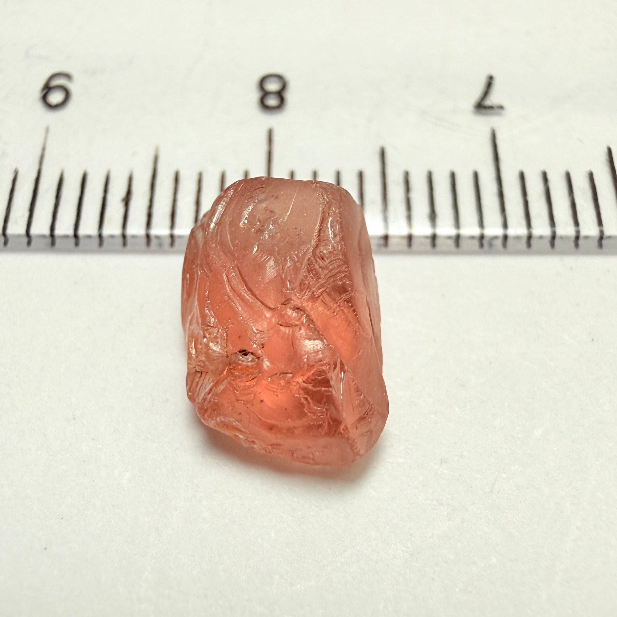 Peach Malaya Garnet, 4.78ct, no inclusions, just silky, Unheated Untreated, Umba Valley Tanzania