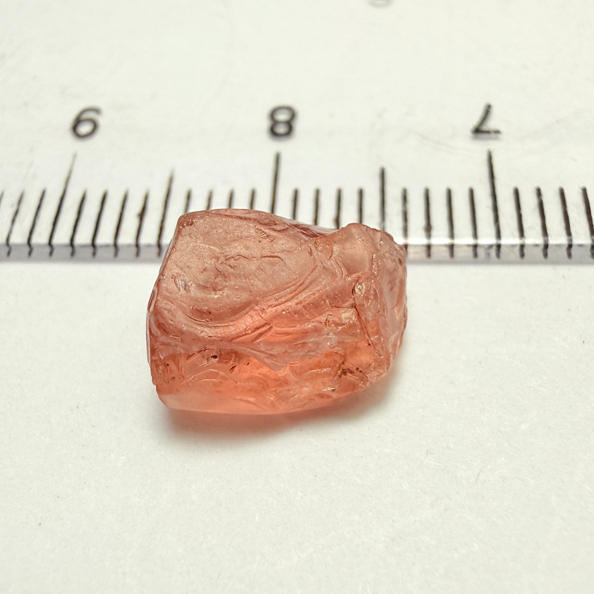 Peach Malaya Garnet, 4.78ct, no inclusions, just silky, Unheated Untreated, Umba Valley Tanzania