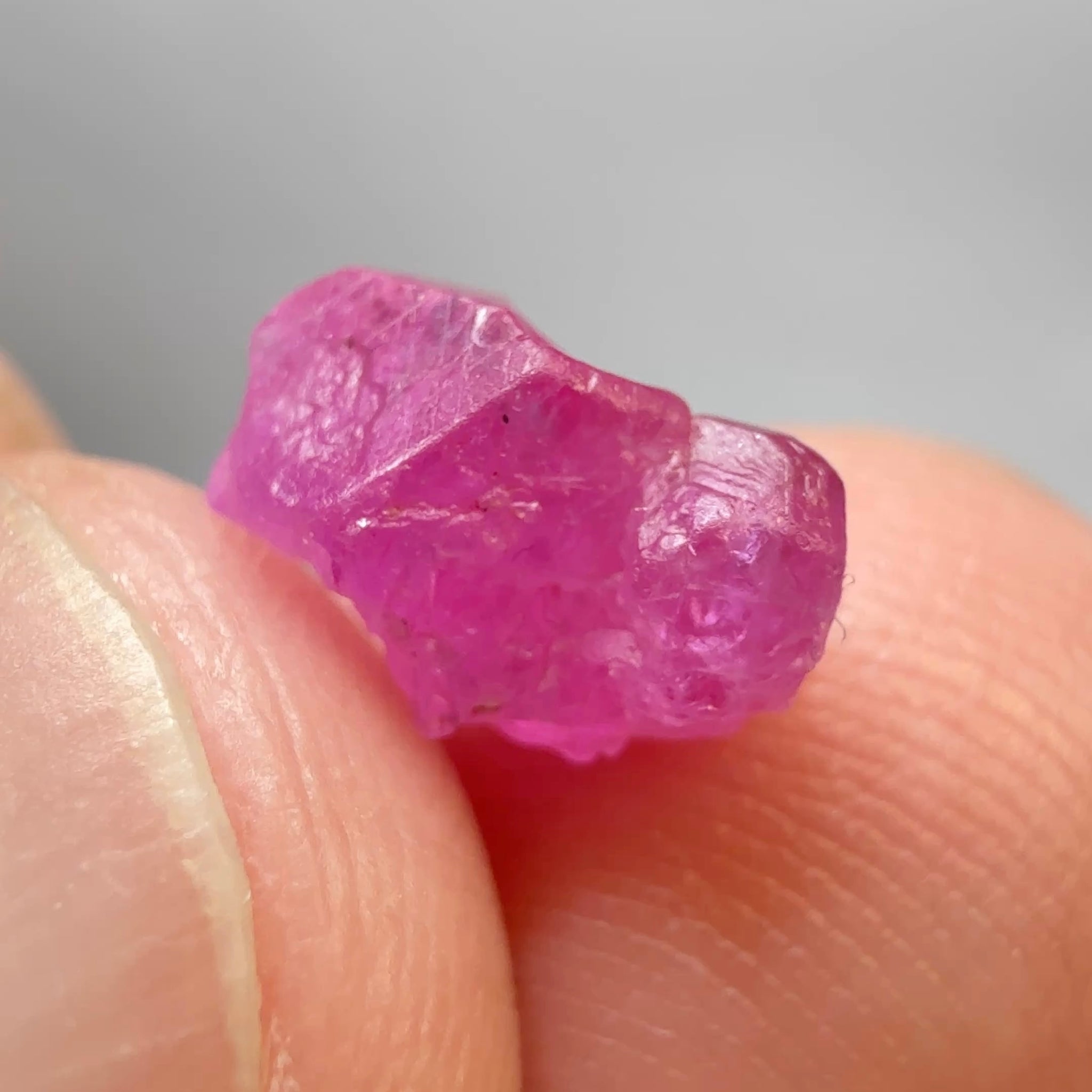 Ruby Crystal, 2.43ct, Tanzania, Untreated Unheated, specimen grade, small 8.9mm across, photos in different lights as usual