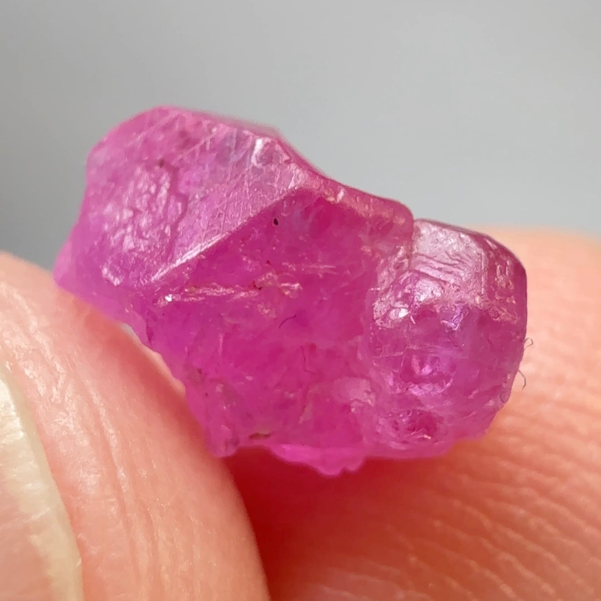 Ruby Crystal, 2.43ct, Tanzania, Untreated Unheated, specimen grade, small 8.9mm across, photos in different lights as usual