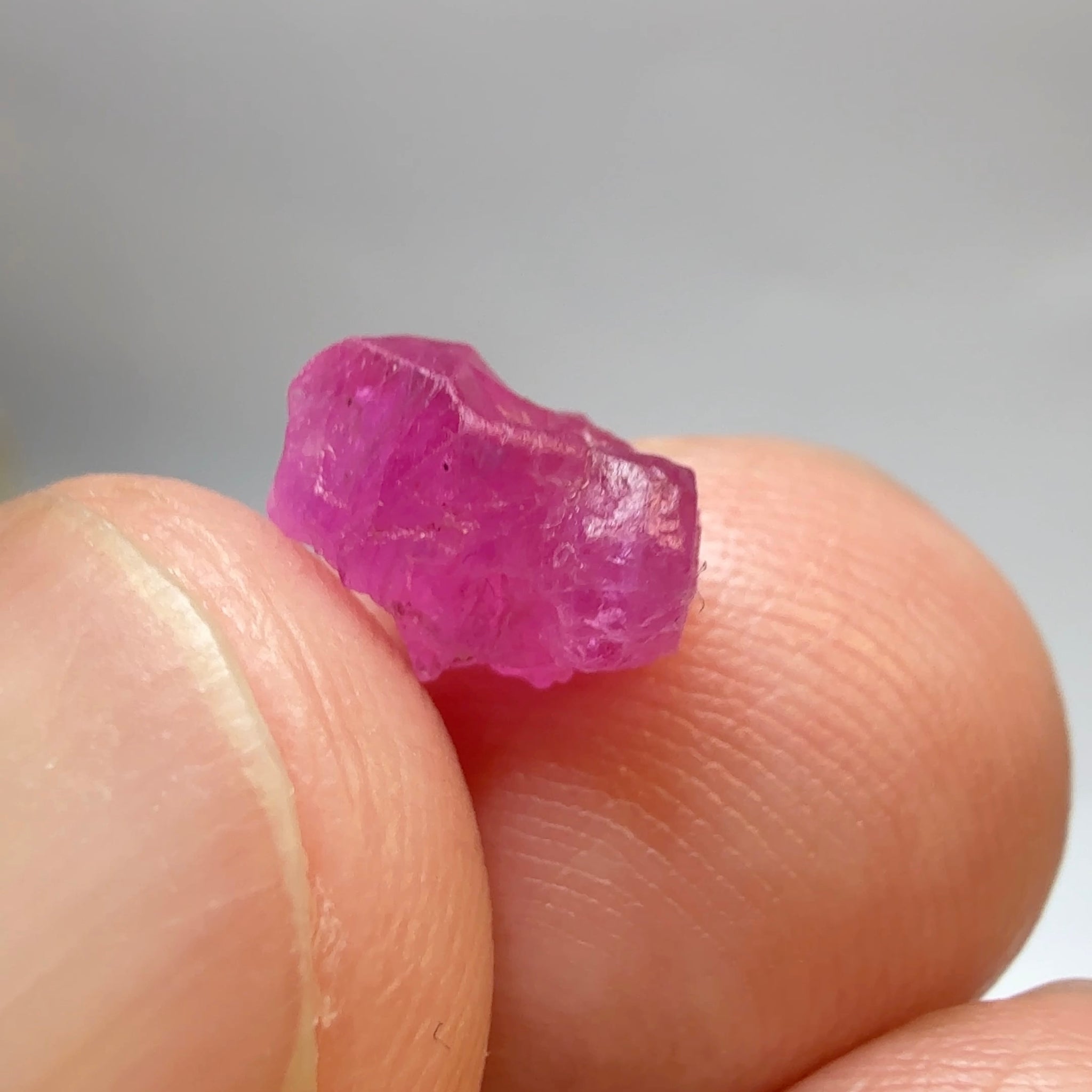 Ruby Crystal, 2.43ct, Tanzania, Untreated Unheated, specimen grade, small 8.9mm across, photos in different lights as usual