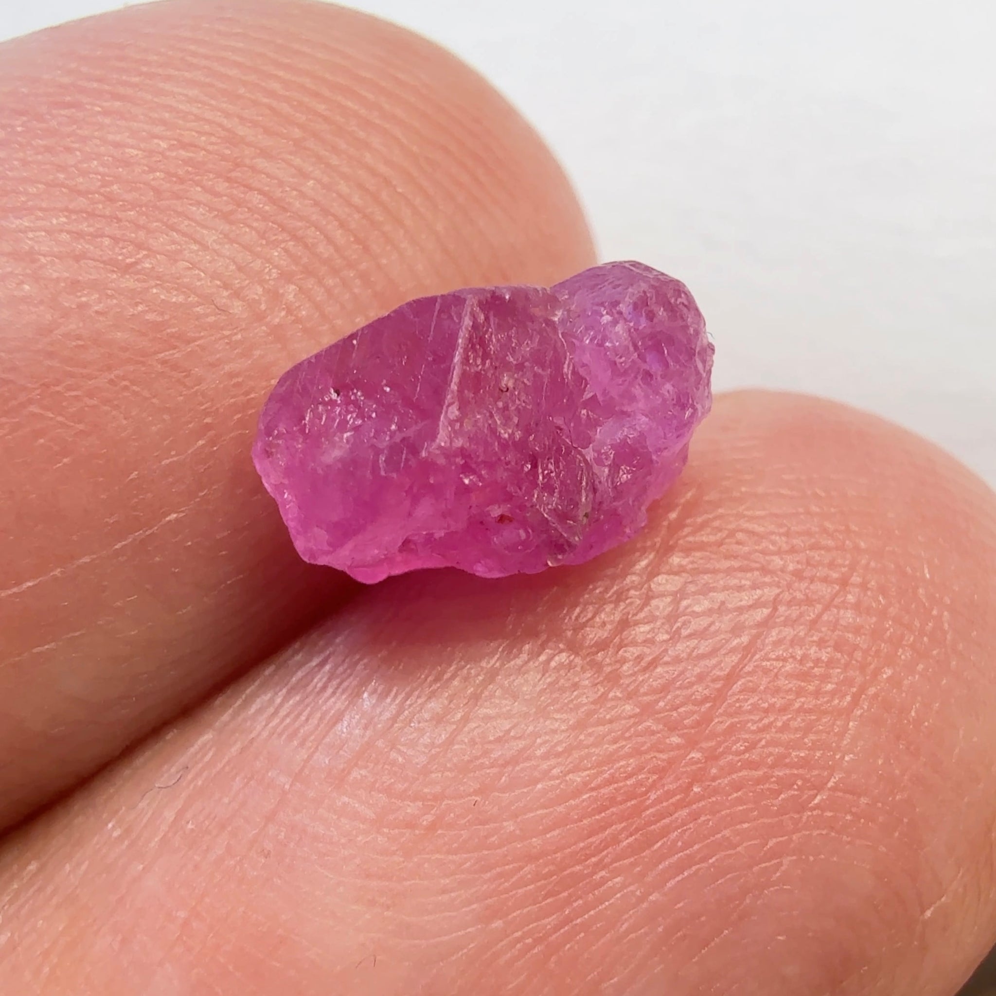 Ruby Crystal, 2.43ct, Tanzania, Untreated Unheated, specimen grade, small 8.9mm across, photos in different lights as usual