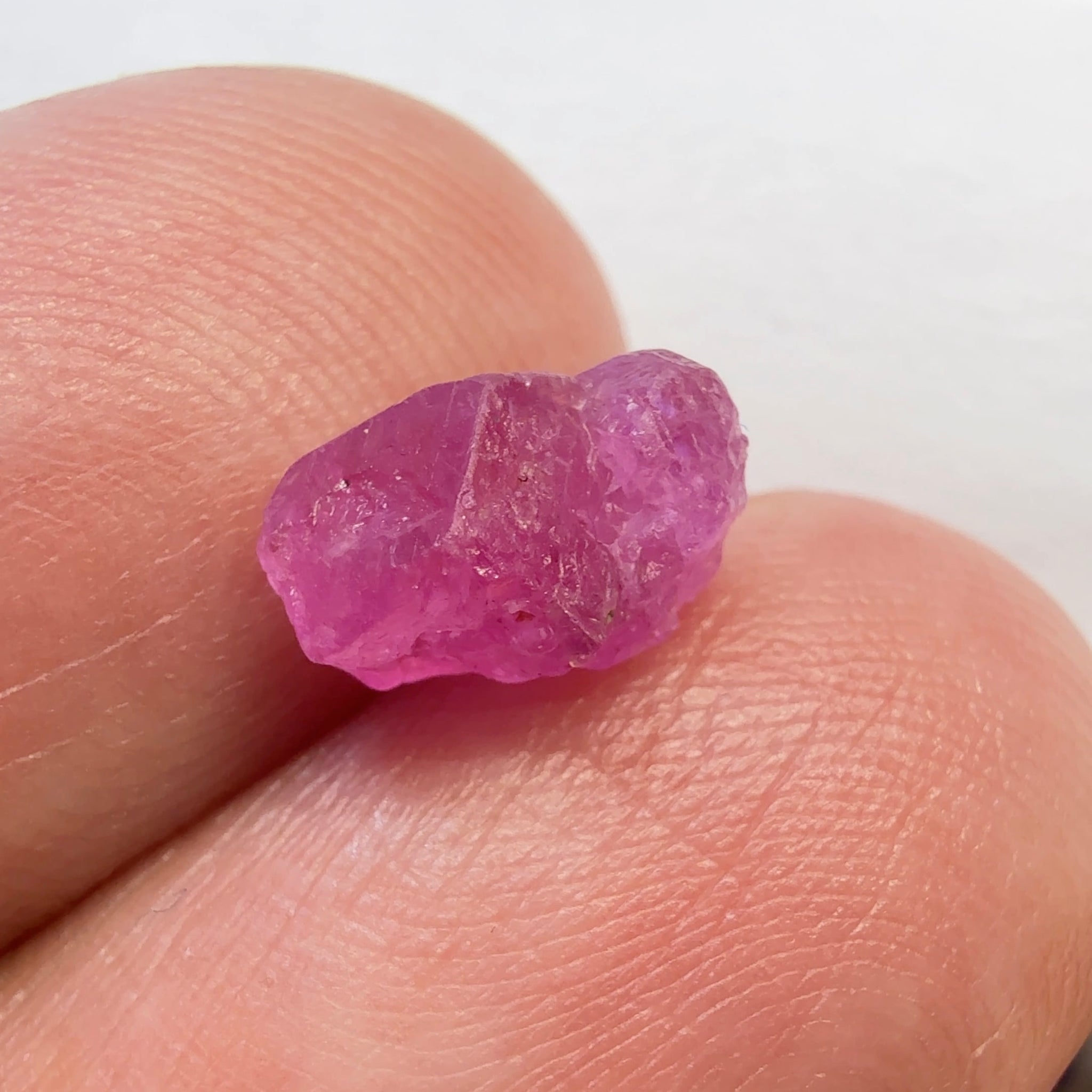 Ruby Crystal, 2.43ct, Tanzania, Untreated Unheated, specimen grade, small 8.9mm across, photos in different lights as usual