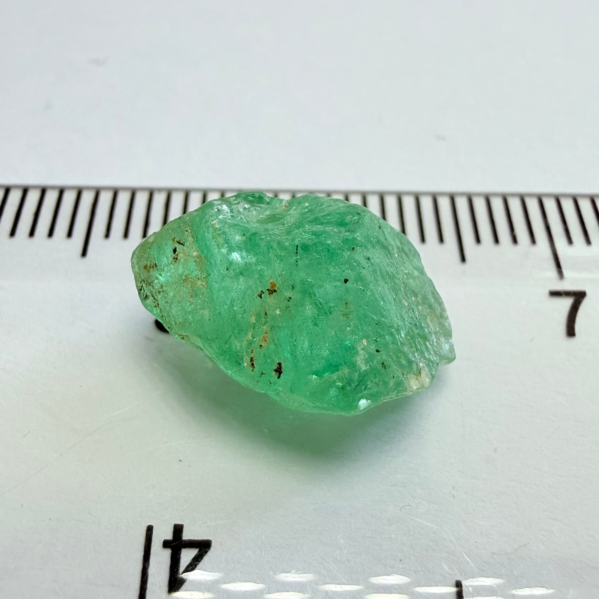 Emerald, 6.37ct, Tanzania, Untreated Unheated, no oil. Great for setting as is in jewellery or cabbing