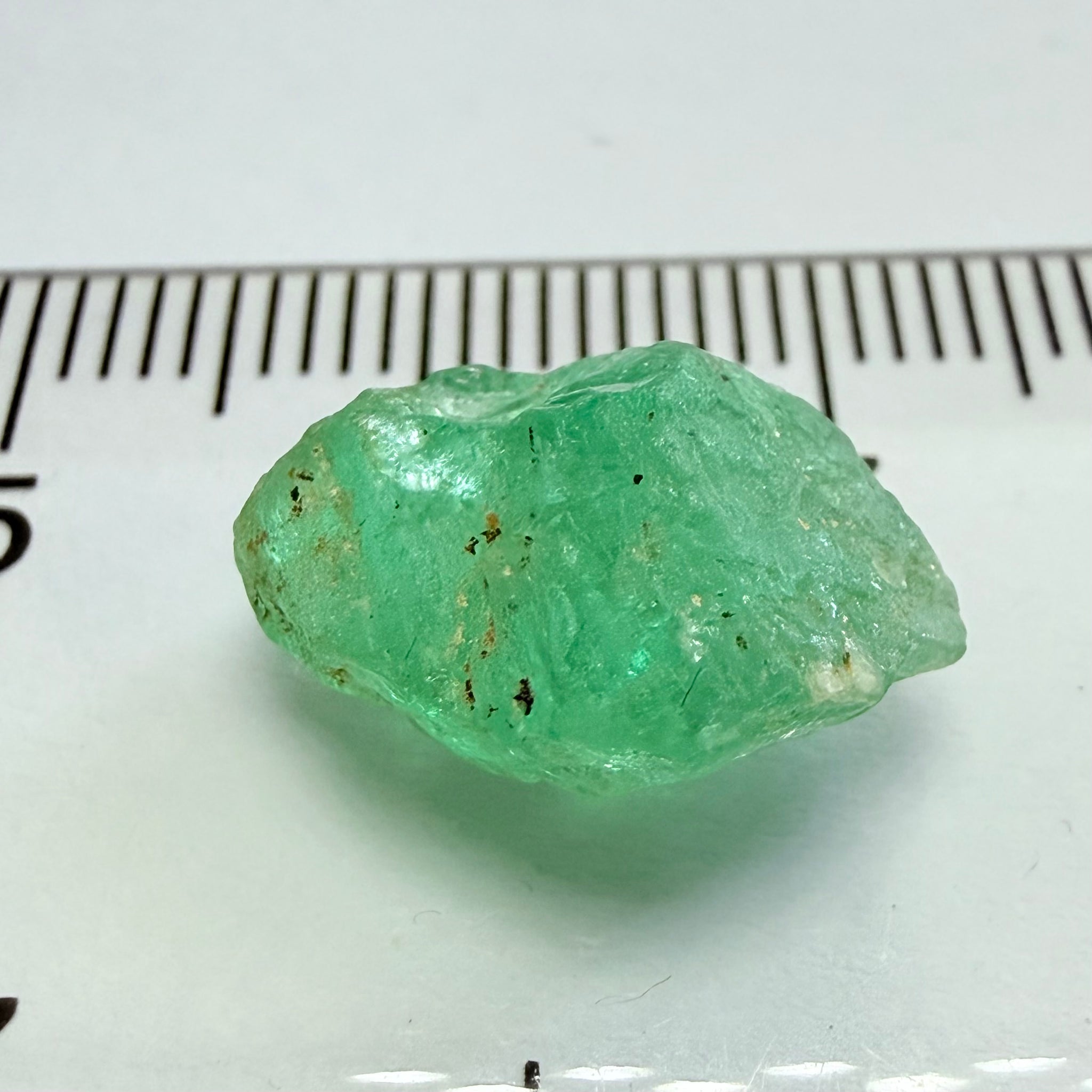 Emerald, 6.37ct, Tanzania, Untreated Unheated, no oil. Great for setting as is in jewellery or cabbing
