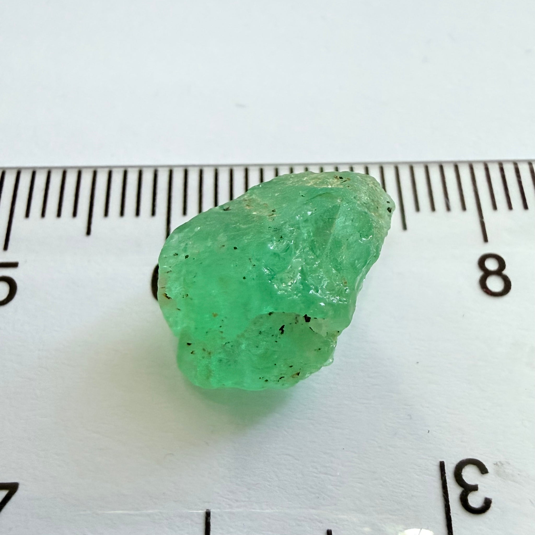 Emerald, 6.37ct, Tanzania, Untreated Unheated, no oil. Great for setting as is in jewellery or cabbing
