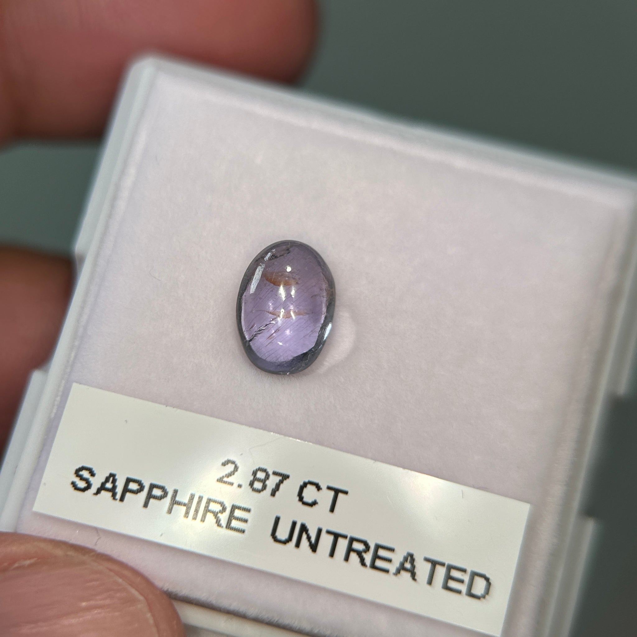 Umba Sapphire Cab, 2.87ct, Tanzania, Untreated Unheated