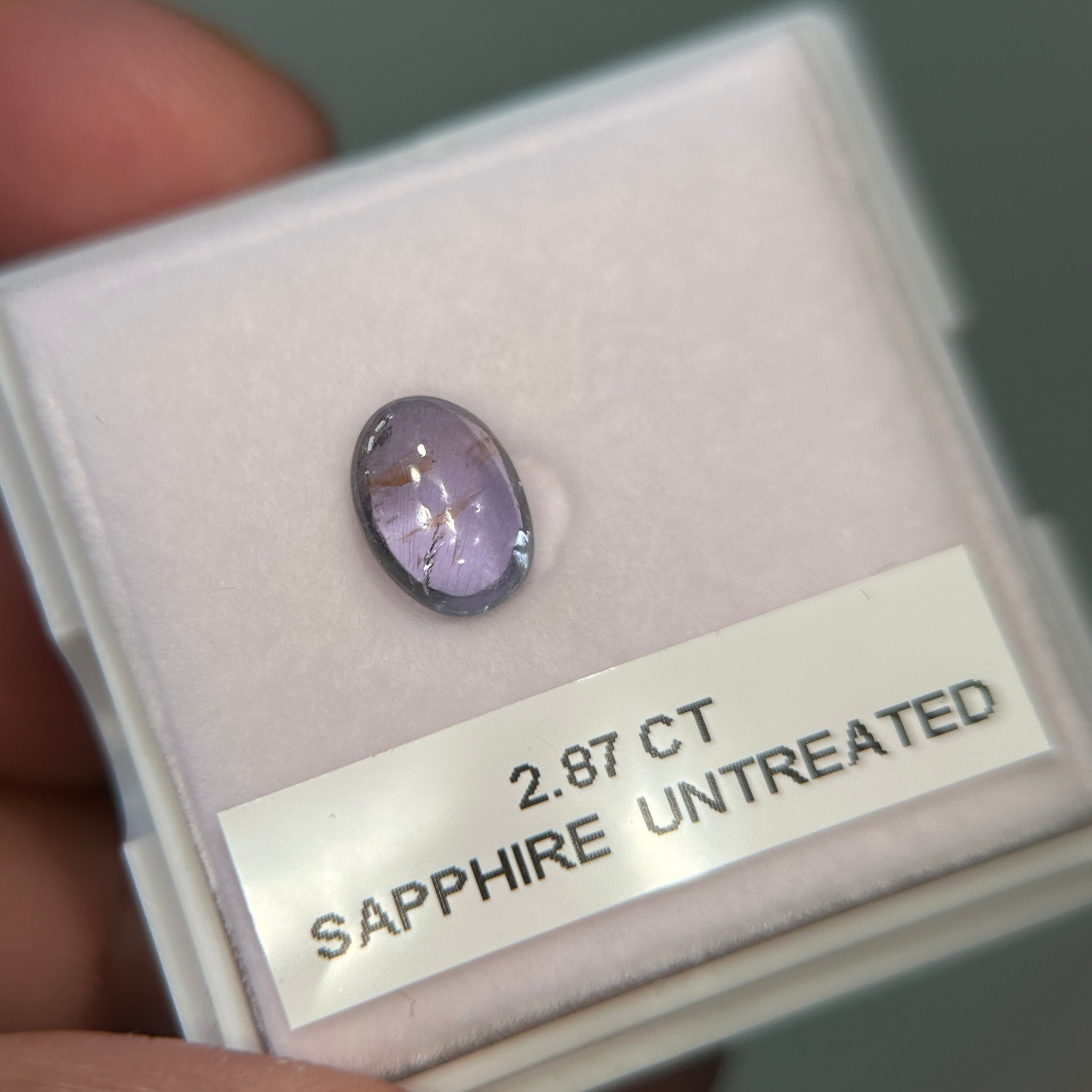 Umba Sapphire Cab, 2.87ct, Tanzania, Untreated Unheated