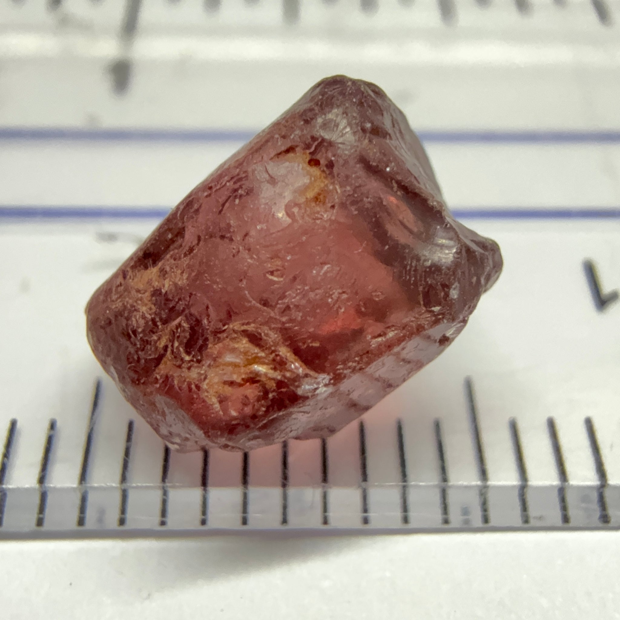 Malaya Garnet, 4.77ct, Tanzania, Untreated Unheated, spotty on the outside, see pictures