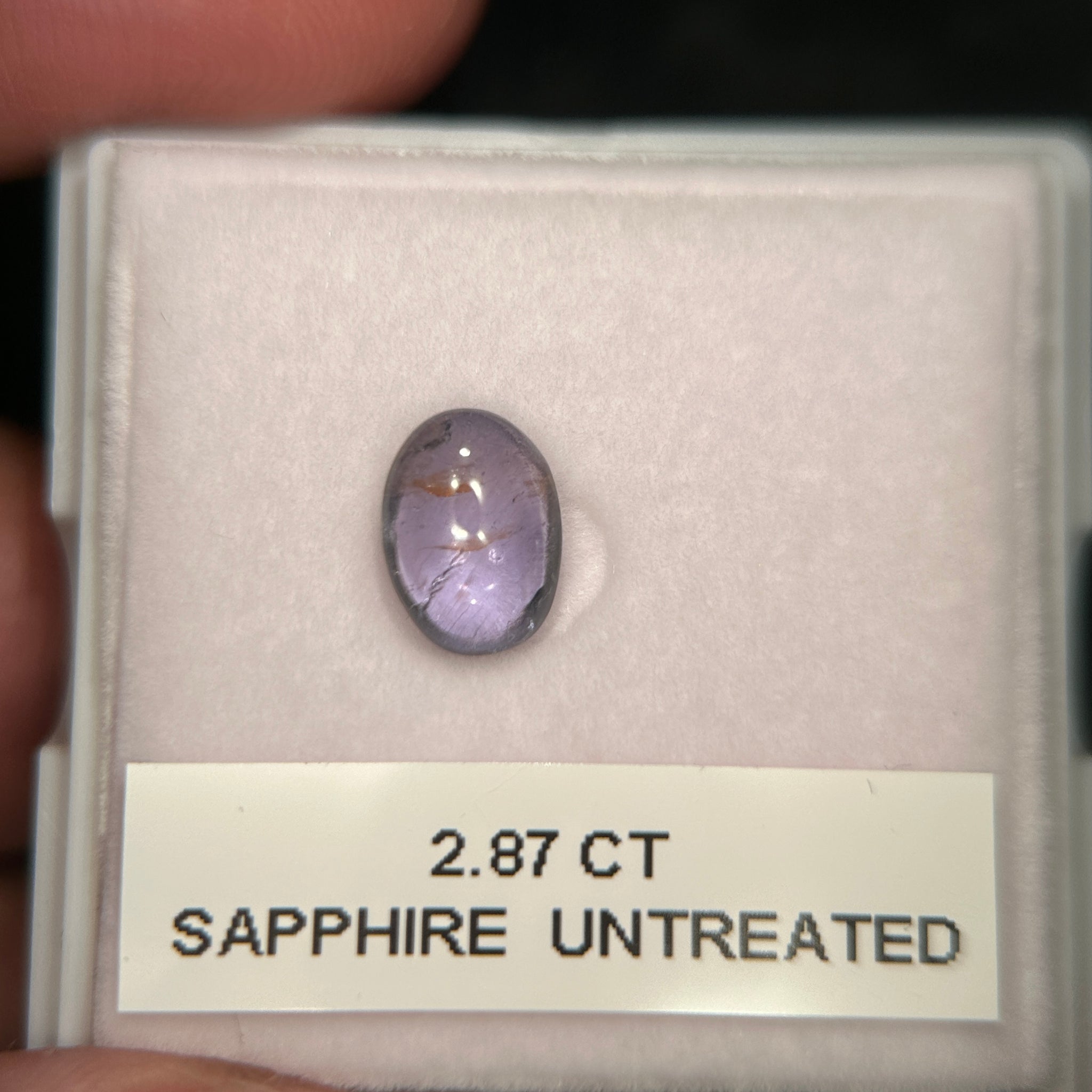 Umba Sapphire Cab, 2.87ct, Tanzania, Untreated Unheated