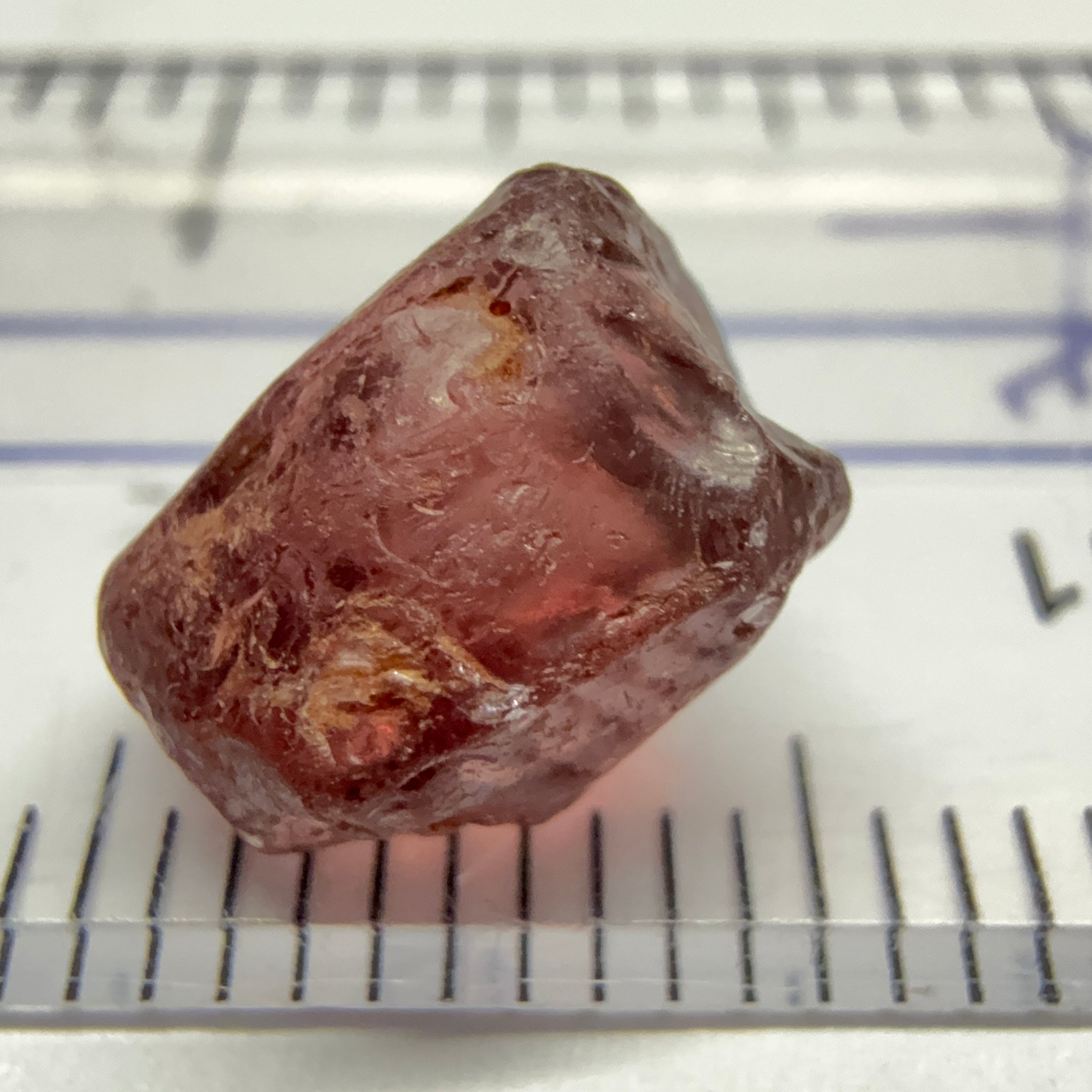 Malaya Garnet, 4.77ct, Tanzania, Untreated Unheated, spotty on the outside, see pictures