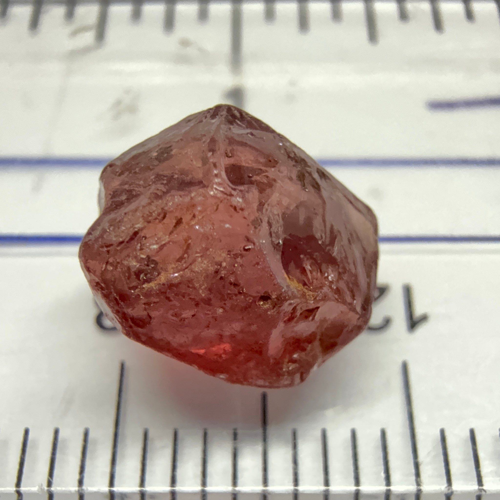 Malaya Garnet, 4.77ct, Tanzania, Untreated Unheated, spotty on the outside, see pictures