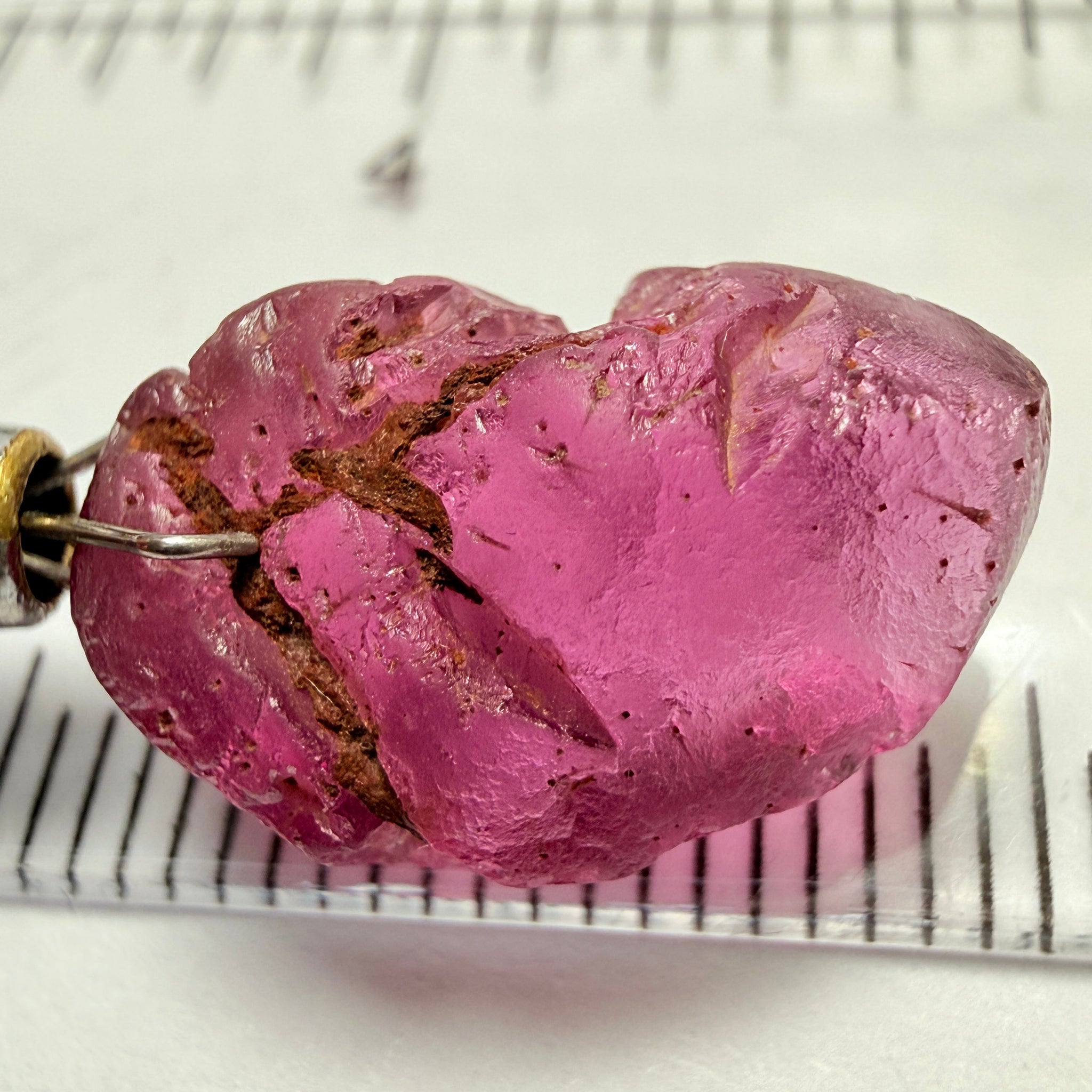 Tanga Garnet, 10.41ct, Tanzania, Untreated Unheated, flat, slightly included, great for setting in jewellery as is