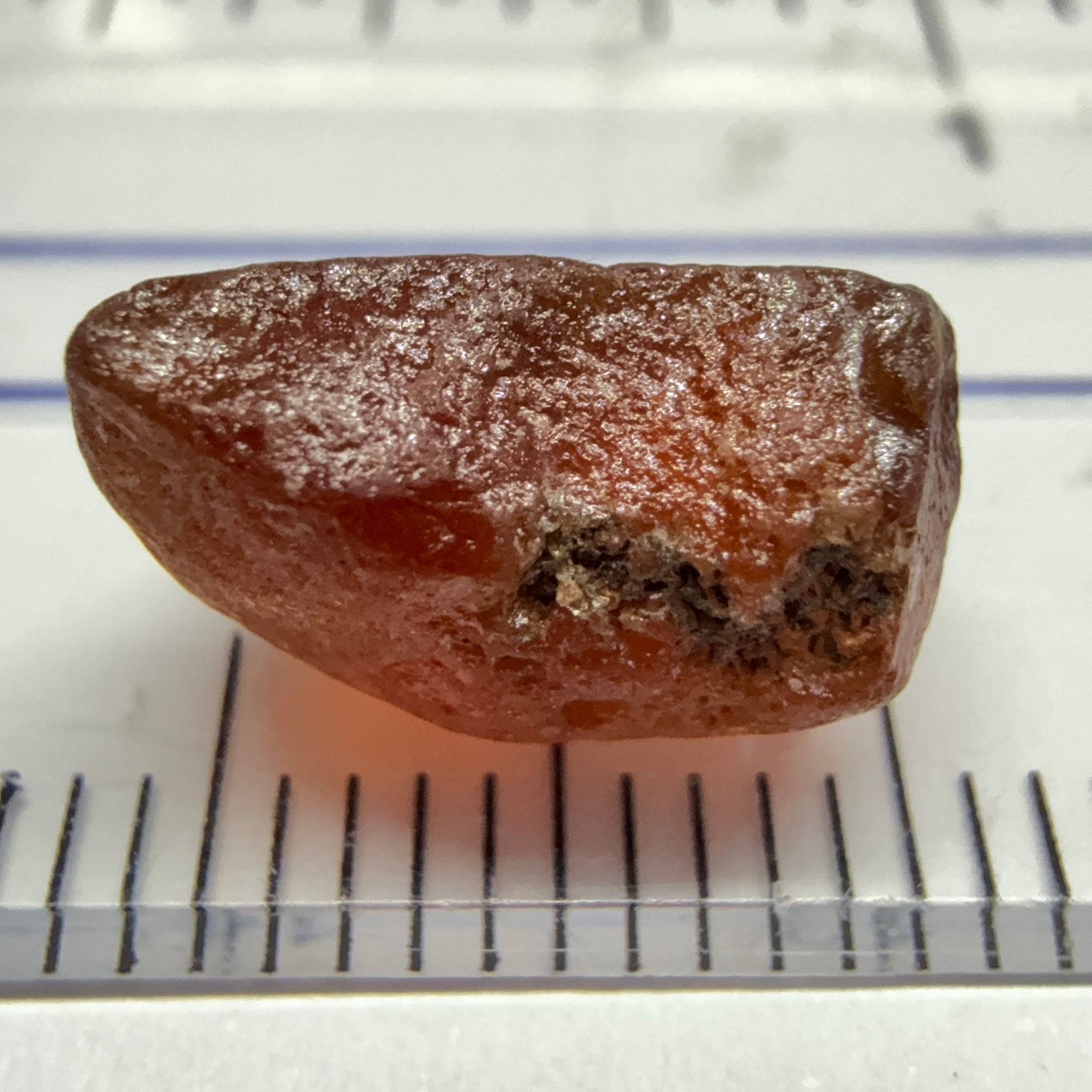 Malaya Garnet, 5.02ct, Umba Valley, Tanzania, Untreated Unheated, inside spotty VS