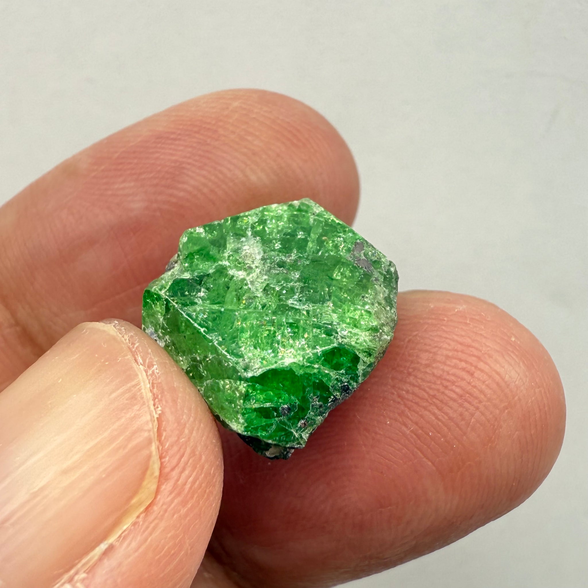Tsavorite Garnet Crystal on Matrix, 19.97ct, Merelani, Tanzania, Untreated Unheated