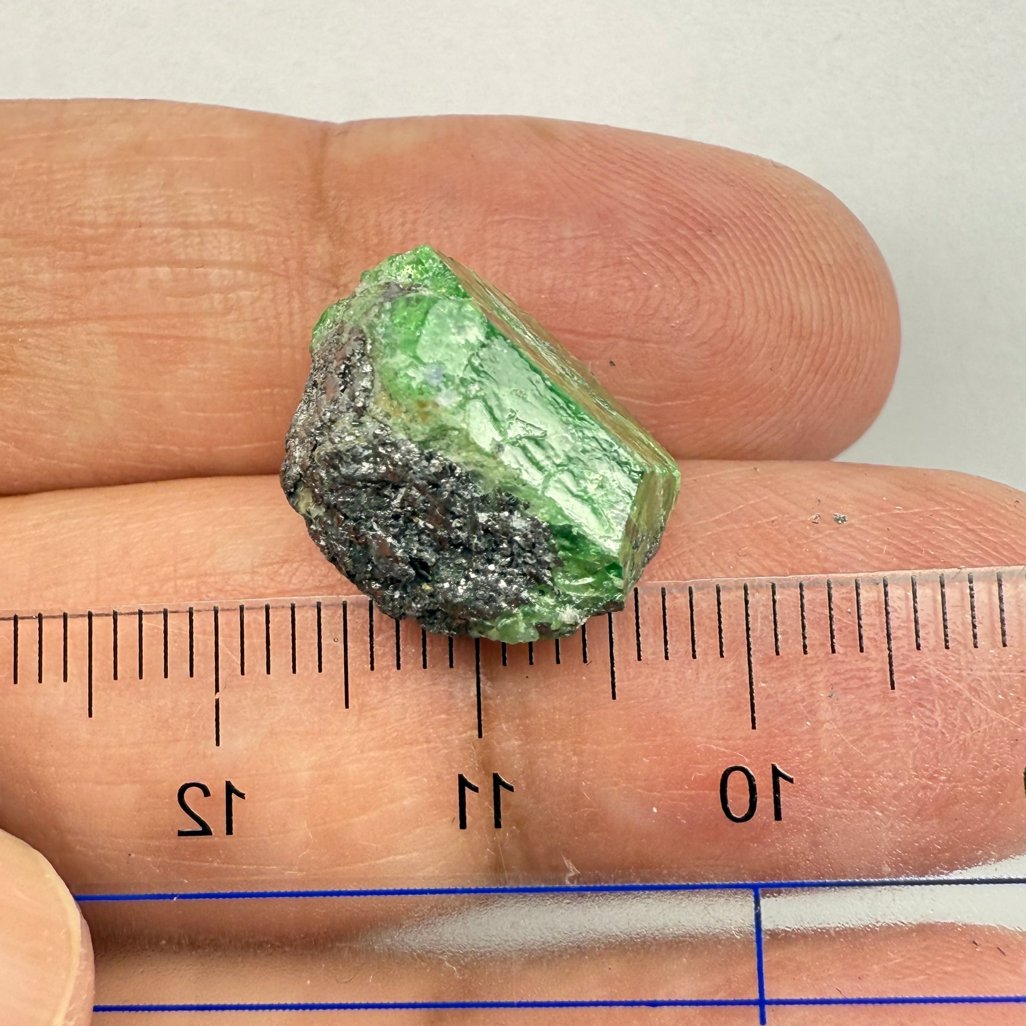 Tsavorite Garnet Crystal on Matrix, 19.97ct, Merelani, Tanzania, Untreated Unheated