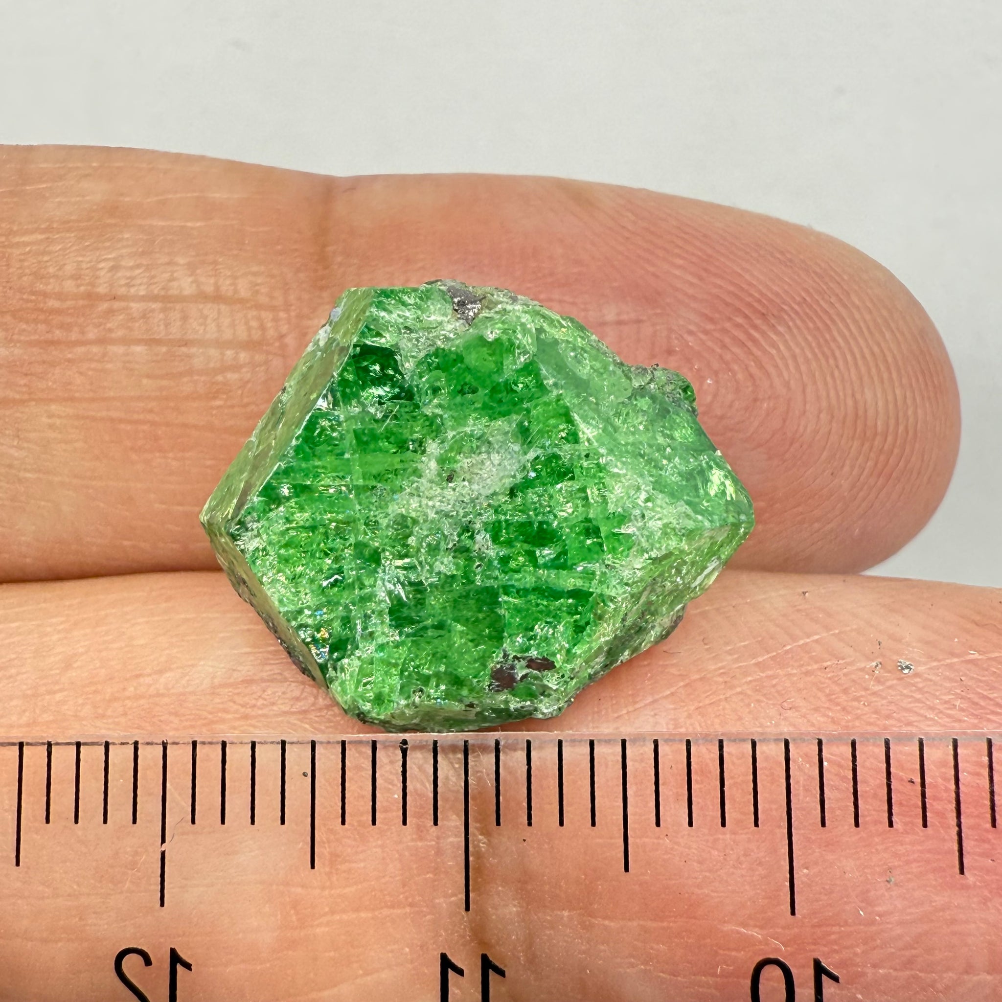 Tsavorite Garnet Crystal on Matrix, 19.97ct, Merelani, Tanzania, Untreated Unheated