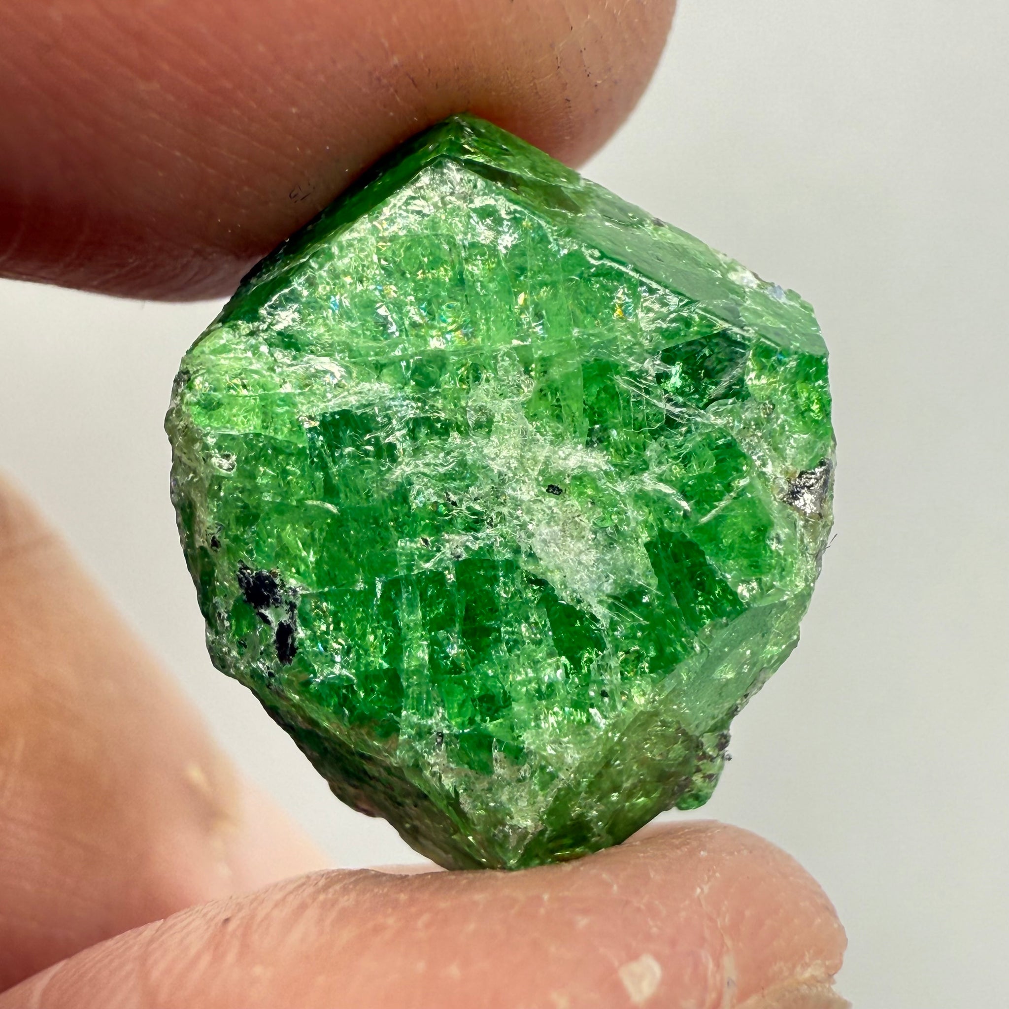 Tsavorite Garnet Crystal on Matrix, 19.97ct, Merelani, Tanzania, Untreated Unheated