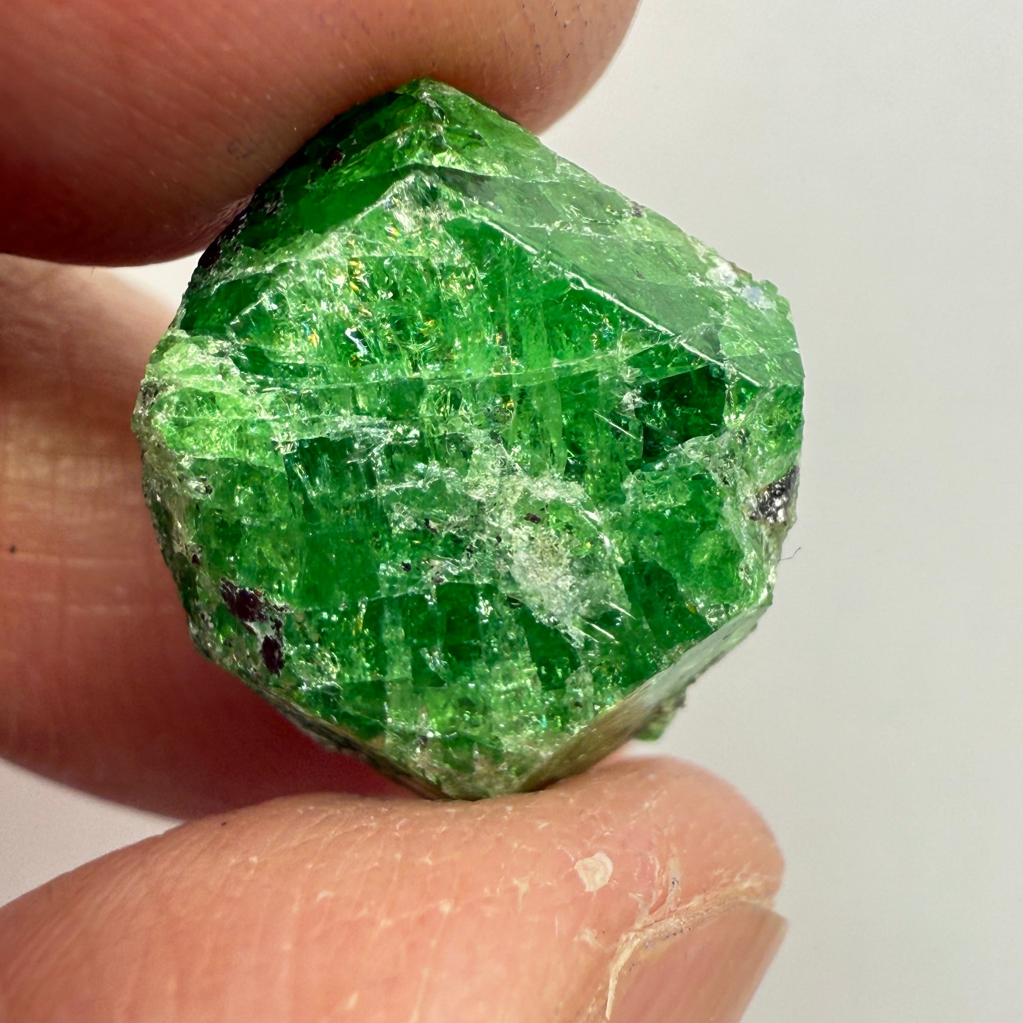 Tsavorite Garnet Crystal on Matrix, 19.97ct, Merelani, Tanzania, Untreated Unheated