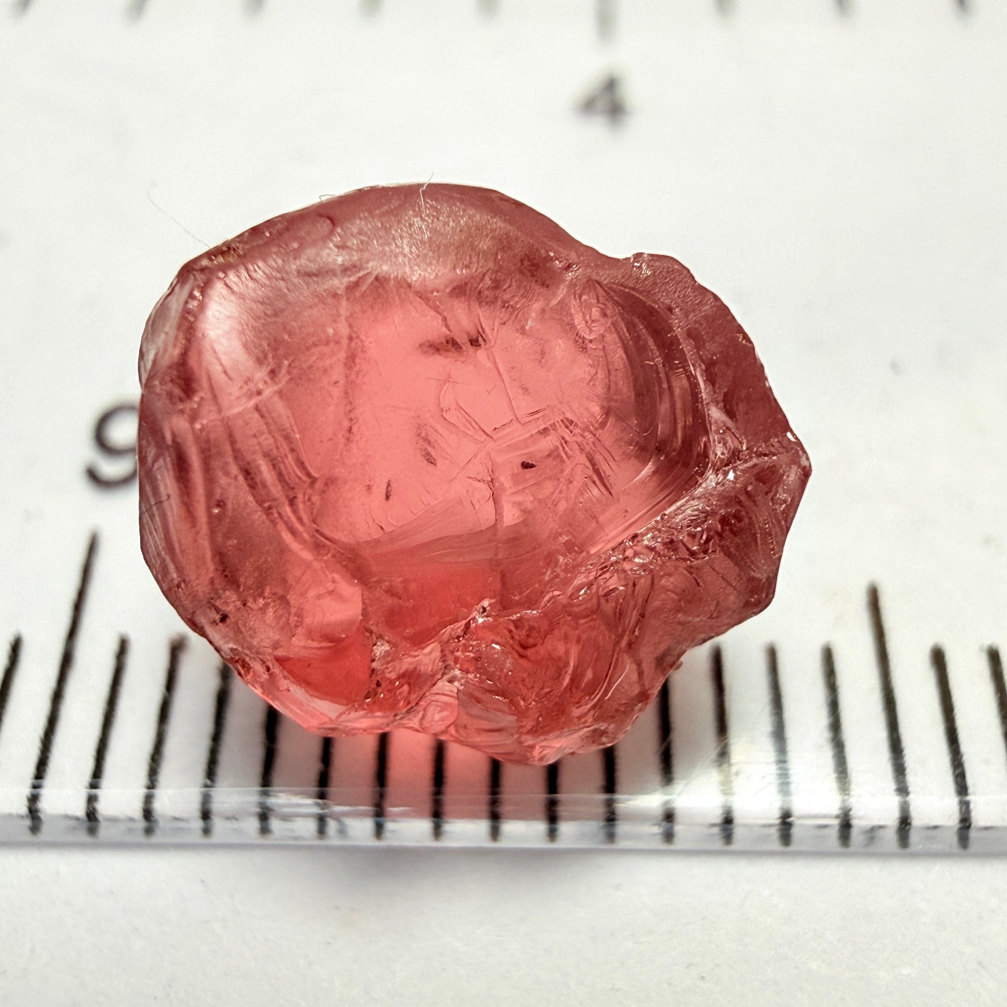 Malaya Garnet, 5.77ct, Tanzania, Untreated Unheated, slightly spotty