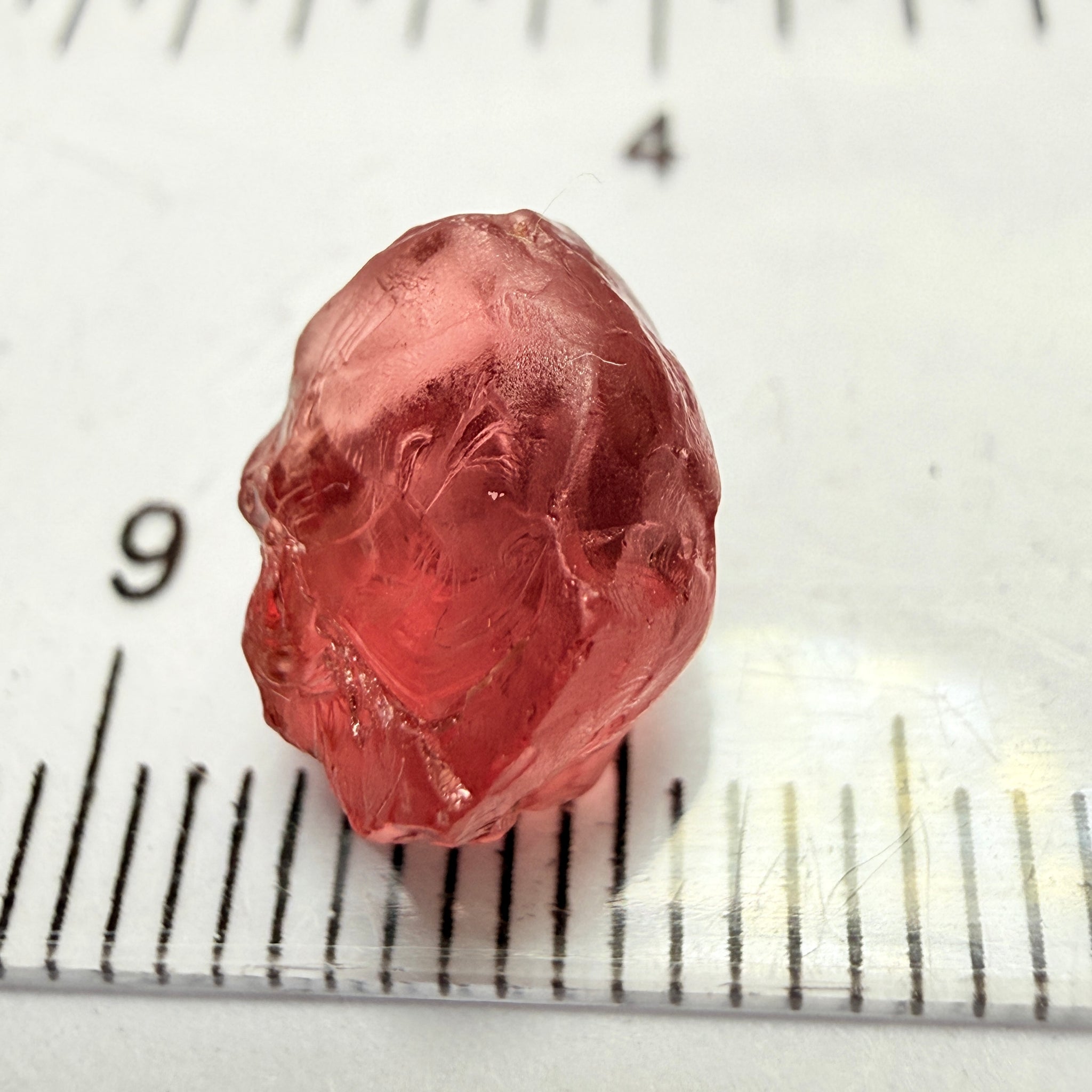 Malaya Garnet, 5.77ct, Tanzania, Untreated Unheated, slightly spotty