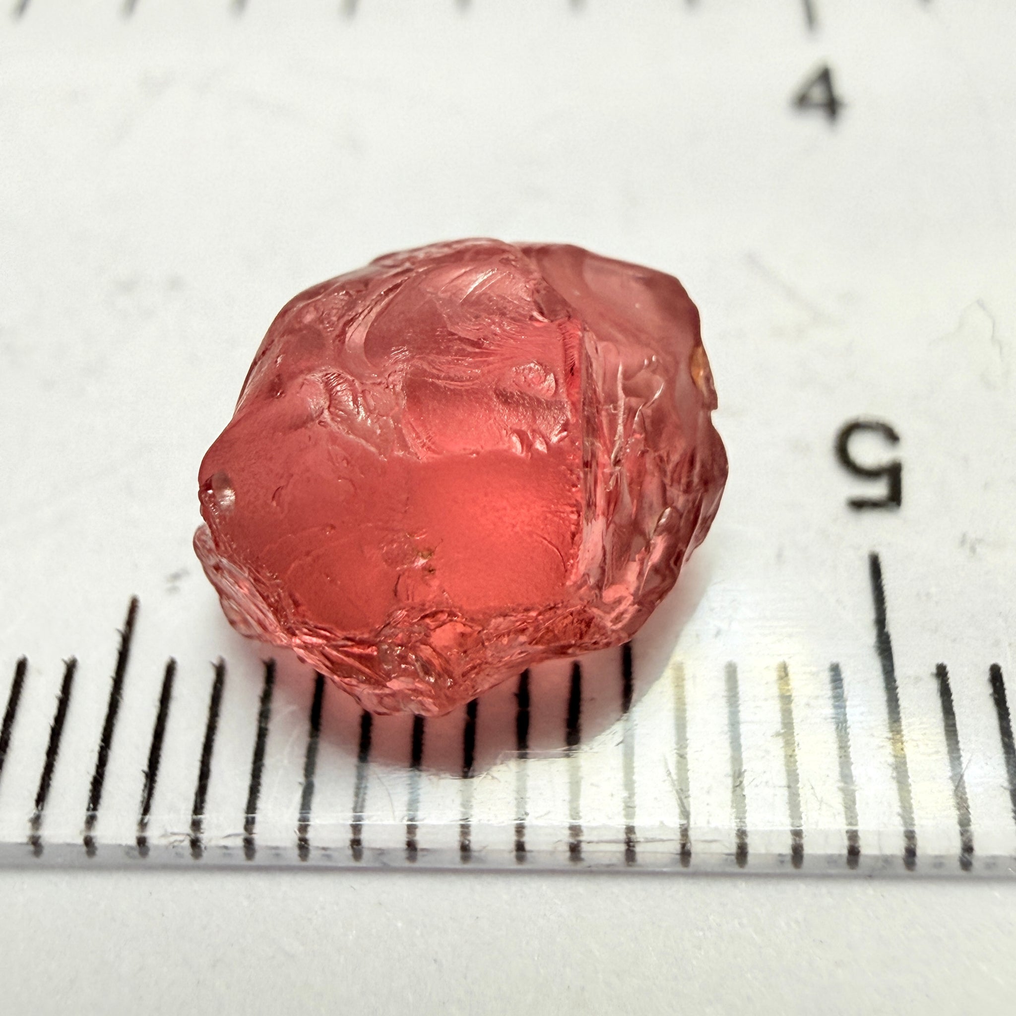 Malaya Garnet, 5.77ct, Tanzania, Untreated Unheated, slightly spotty