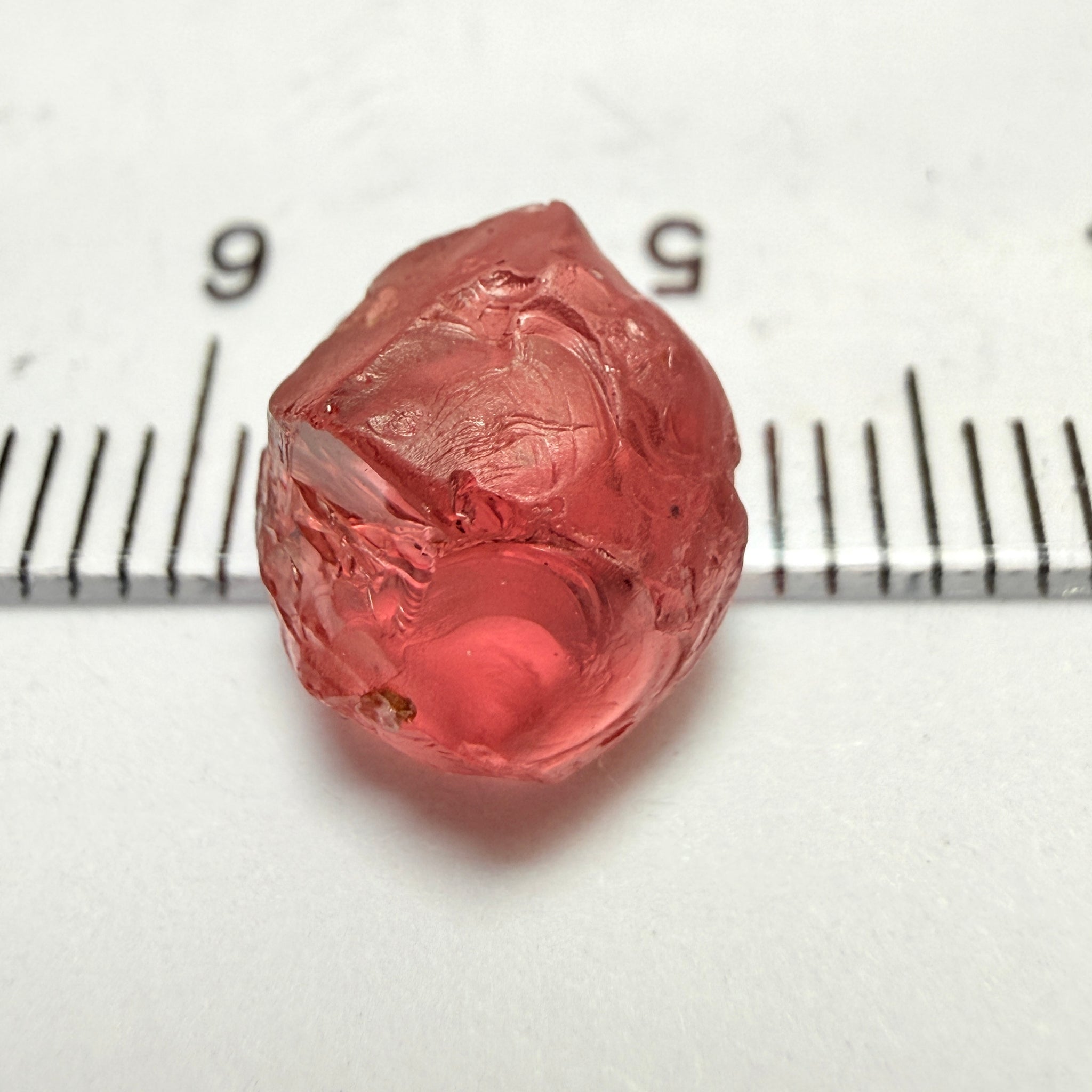 Malaya Garnet, 5.77ct, Tanzania, Untreated Unheated, slightly spotty