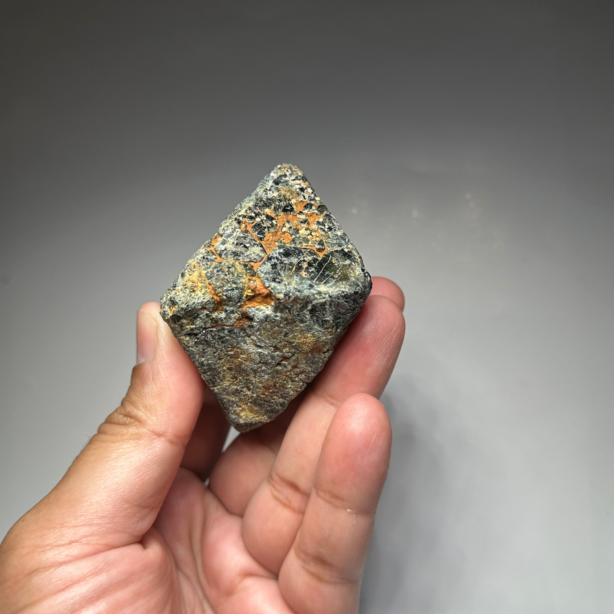 Black Spinel Crystal, 205.40gm / 1027.00ct, 56 x 47 x 47mm, Untreated Unheated, Mahenge, Tanzania