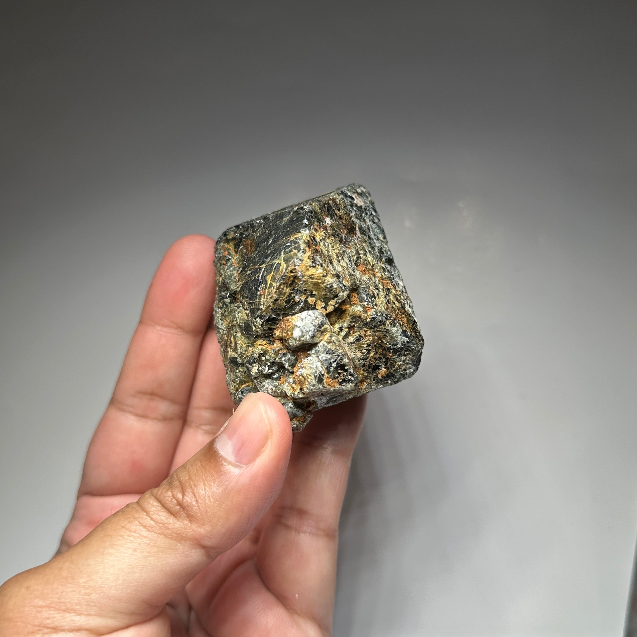 Black Spinel Crystal, 205.40gm / 1027.00ct, 56 x 47 x 47mm, Untreated Unheated, Mahenge, Tanzania