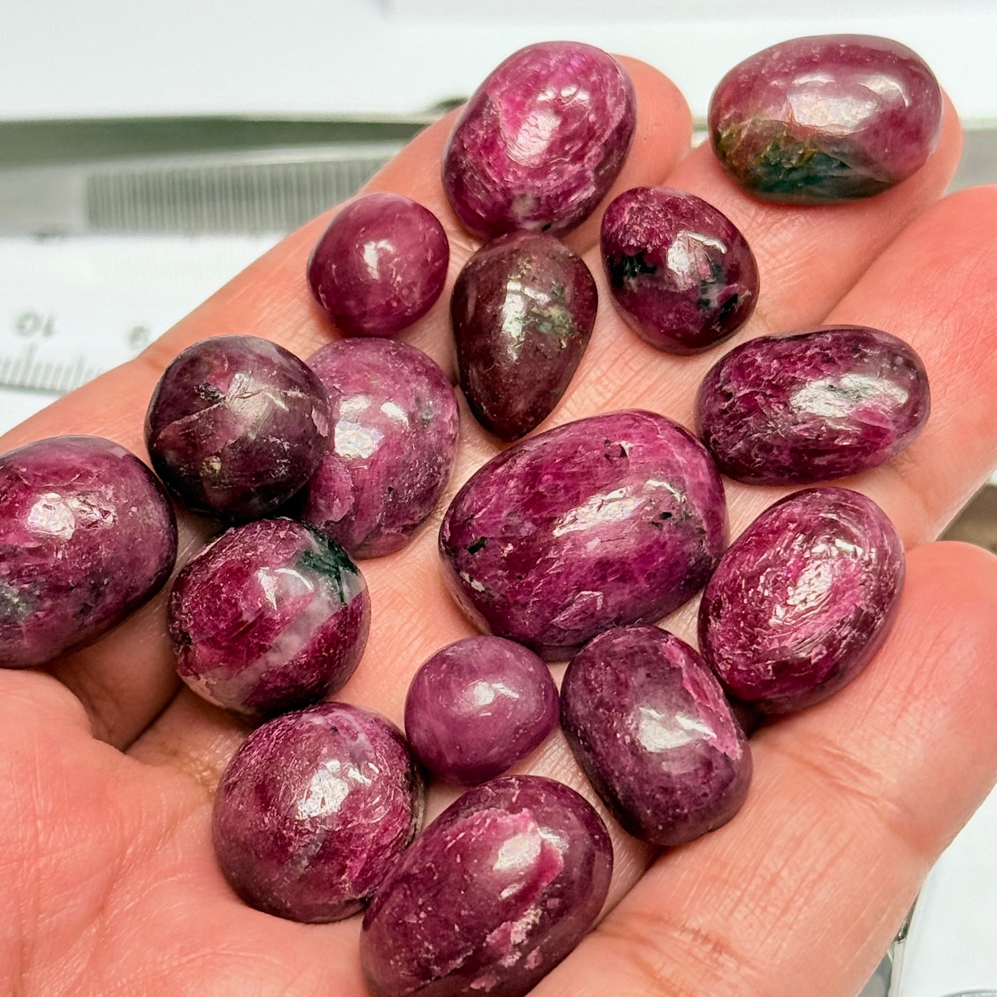 Ruby Cabochon Lot, 328ct, Tanzania, Untreated Unheated, 9.93ct-43.75ct, 16 pc lot, 20.50ct average