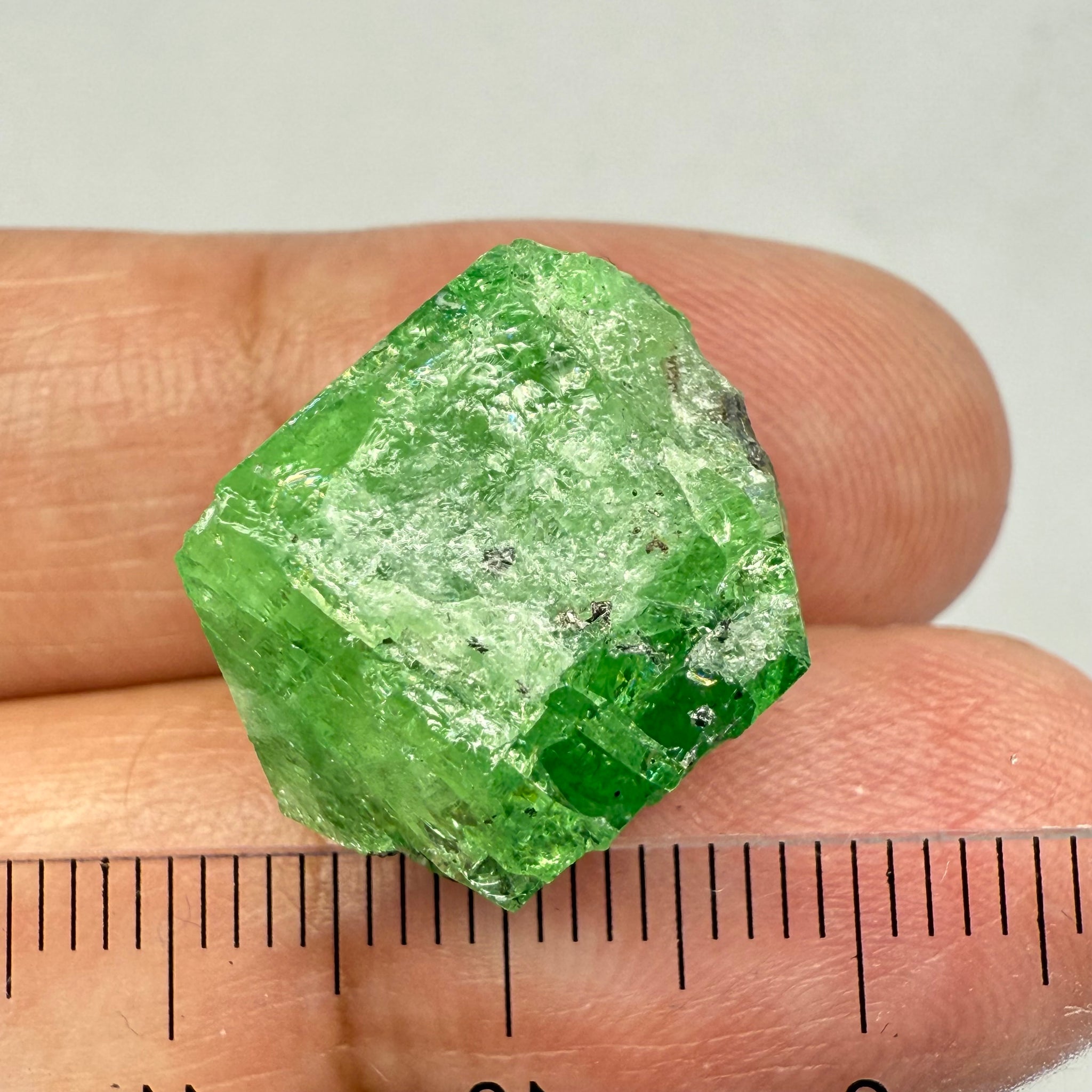 Tsavorite Garnet Crystal on Matrix, 29.48ct, Merelani, Tanzania, Untreated Unheated