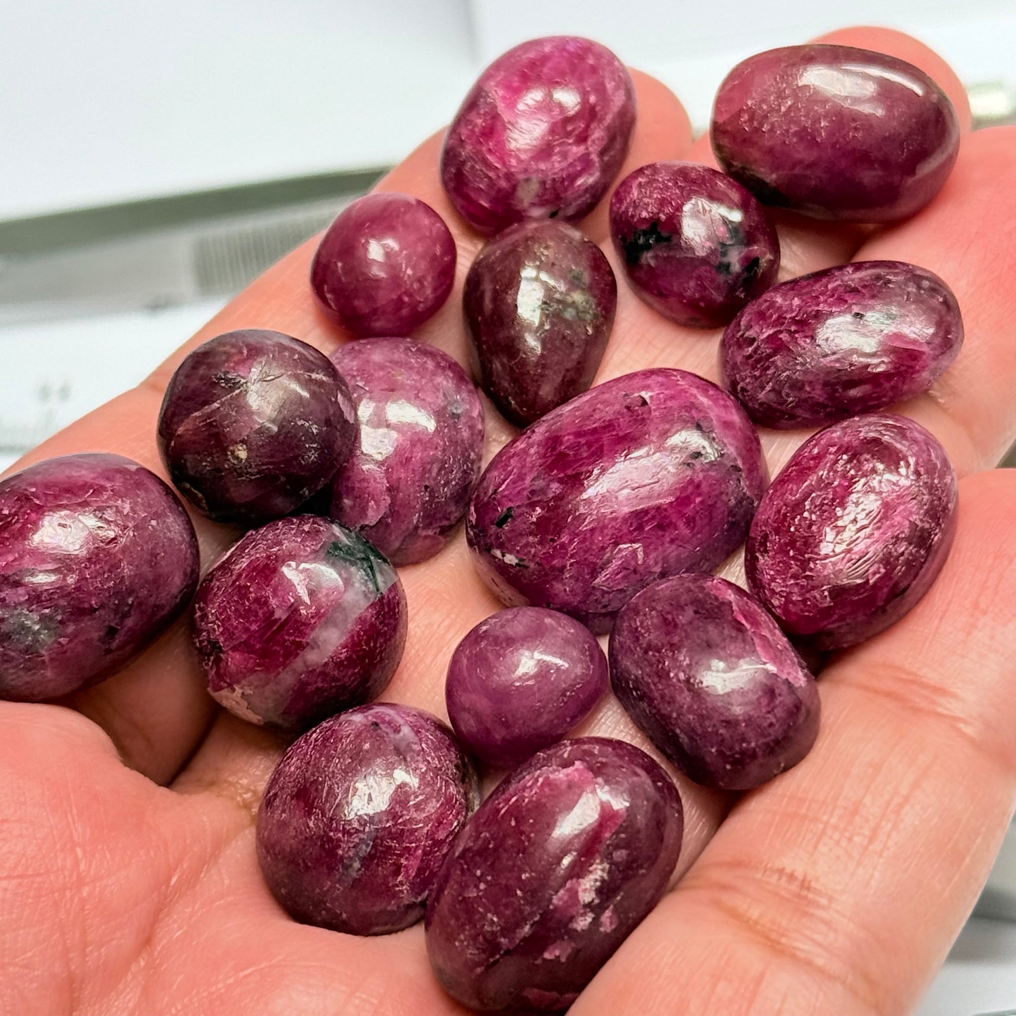 Ruby Cabochon Lot, 328ct, Tanzania, Untreated Unheated, 9.93ct-43.75ct, 16 pc lot, 20.50ct average