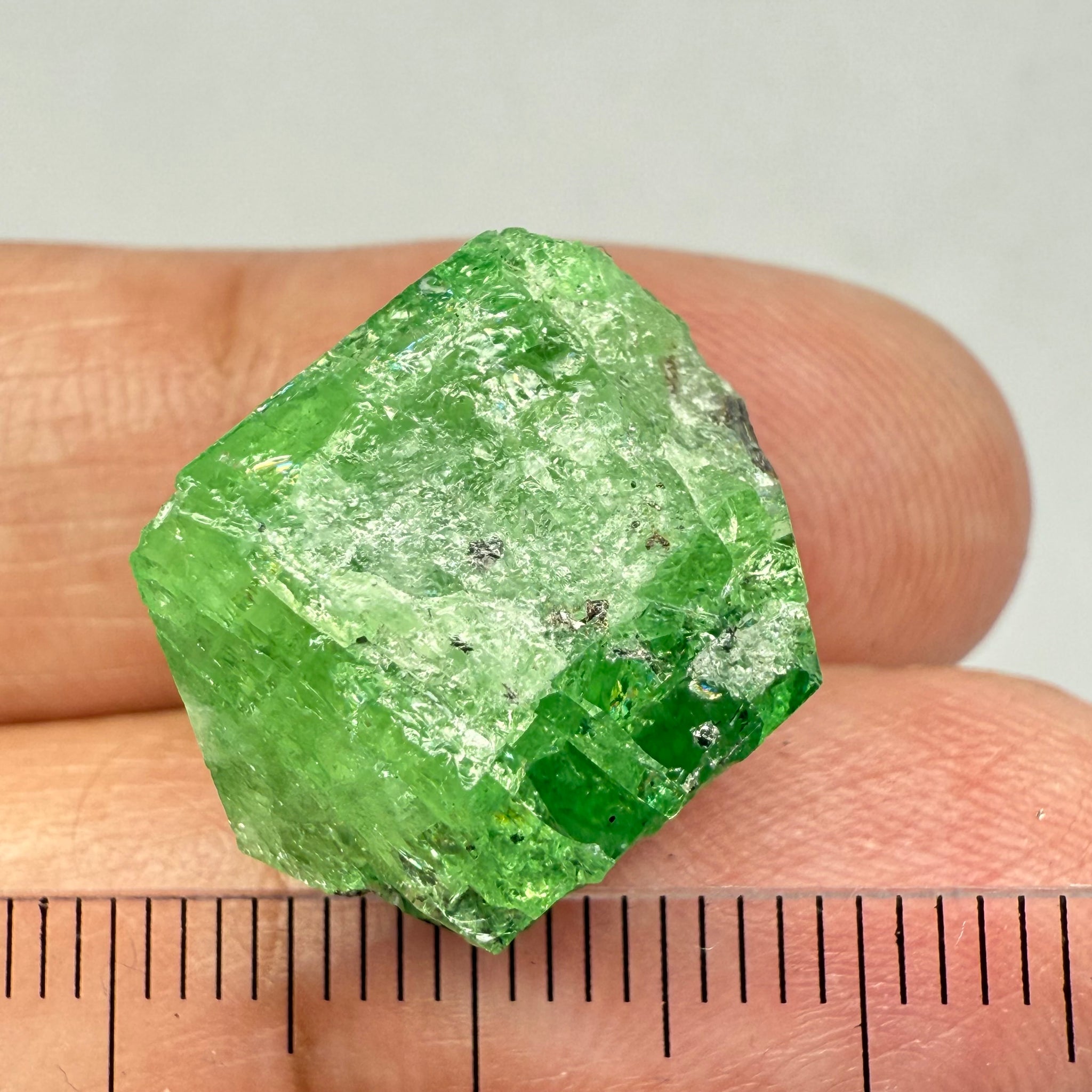 Tsavorite Garnet Crystal on Matrix, 29.48ct, Merelani, Tanzania, Untreated Unheated