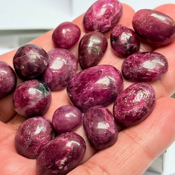 Ruby Cabochon Lot, 328ct, Tanzania, Untreated Unheated, 9.93ct-43.75ct, 16 pc lot, 20.50ct average