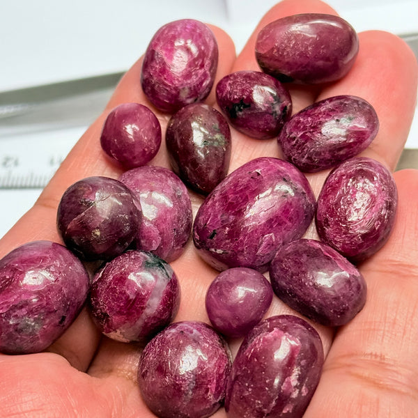 Ruby Cabochon Lot, 328ct, Tanzania, Untreated Unheated, 9.93ct-43.75ct, 16 pc lot, 20.50ct average
