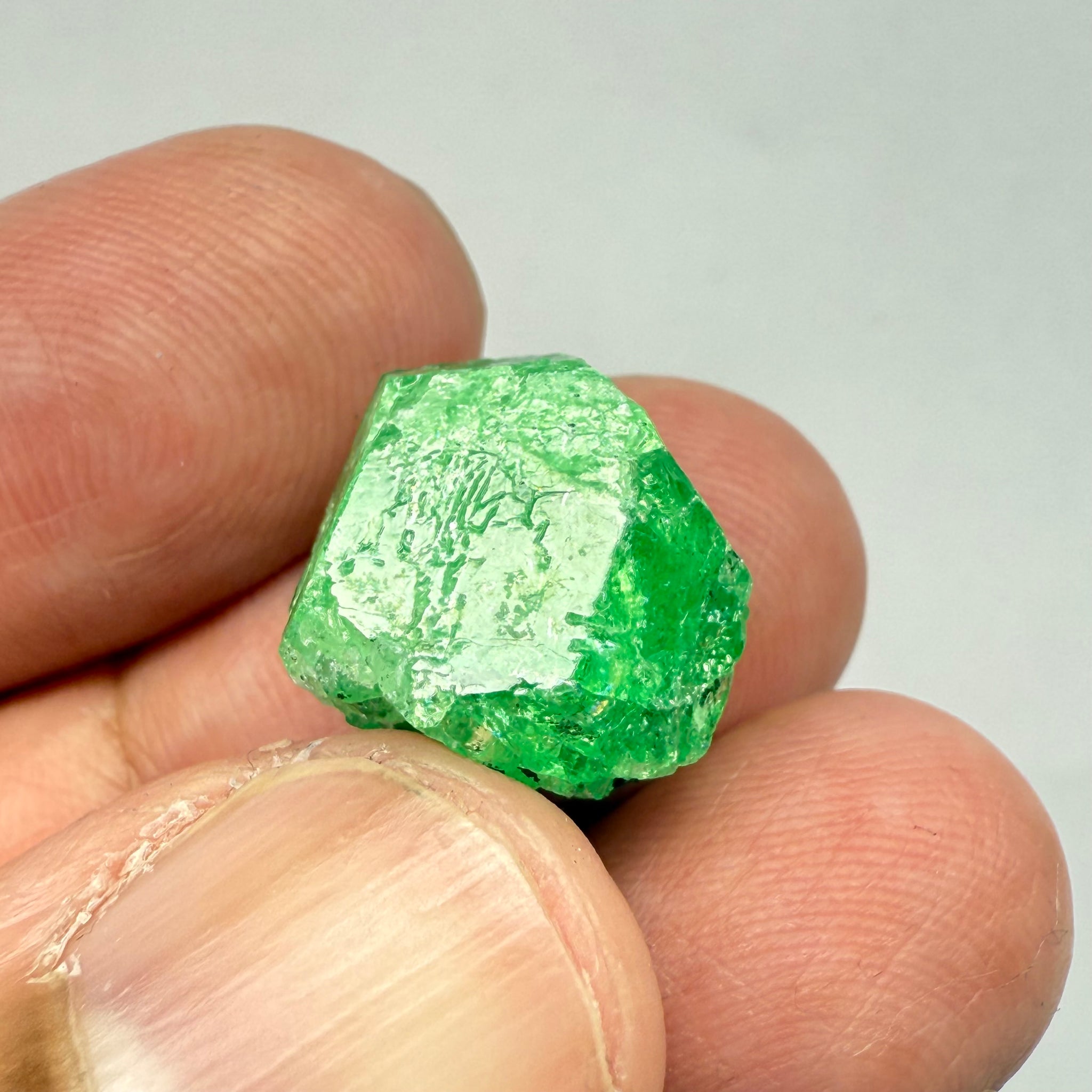 Tsavorite Garnet Crystal on Matrix, 17.92ct, Merelani, Tanzania, Untreated Unheated