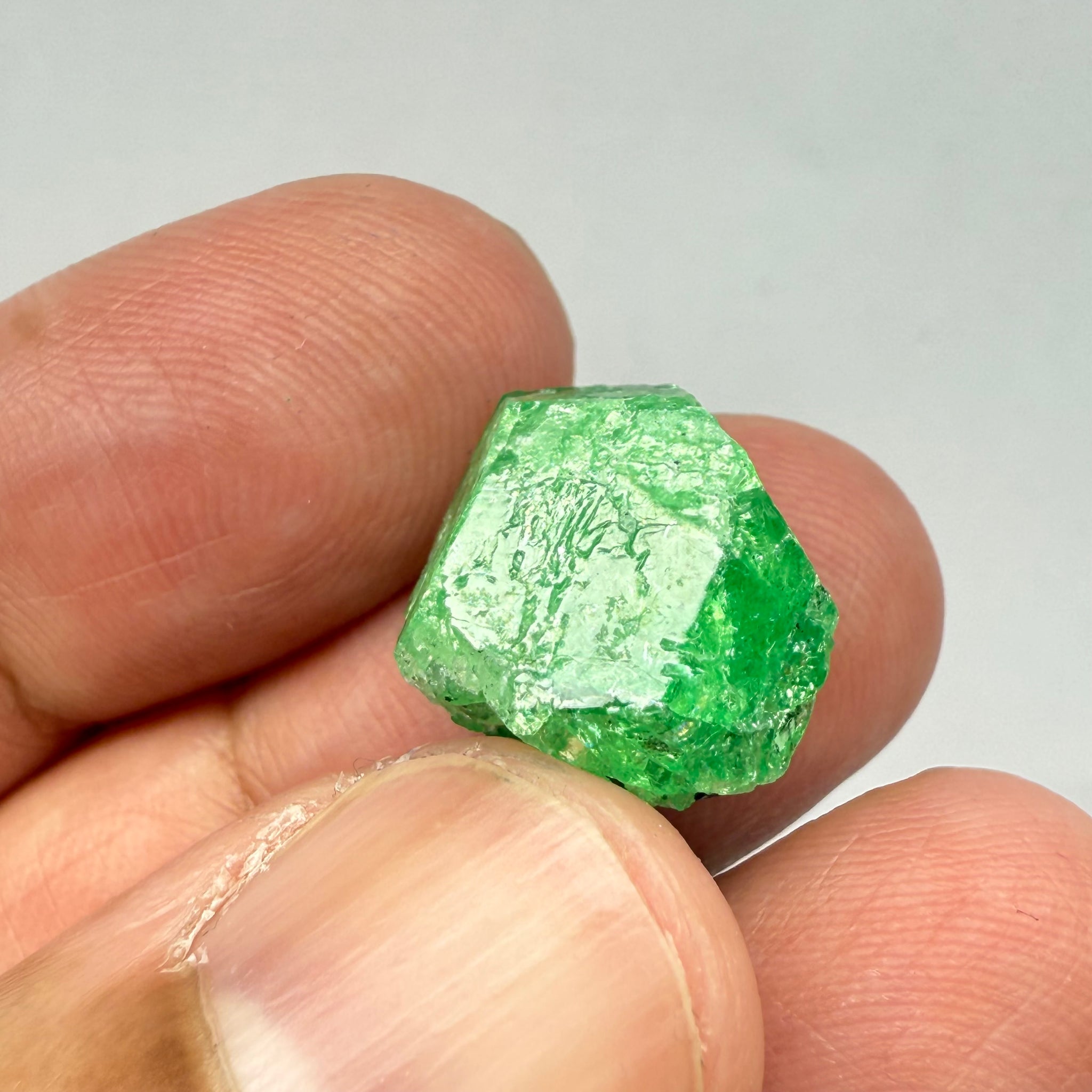 Tsavorite Garnet Crystal on Matrix, 17.92ct, Merelani, Tanzania, Untreated Unheated