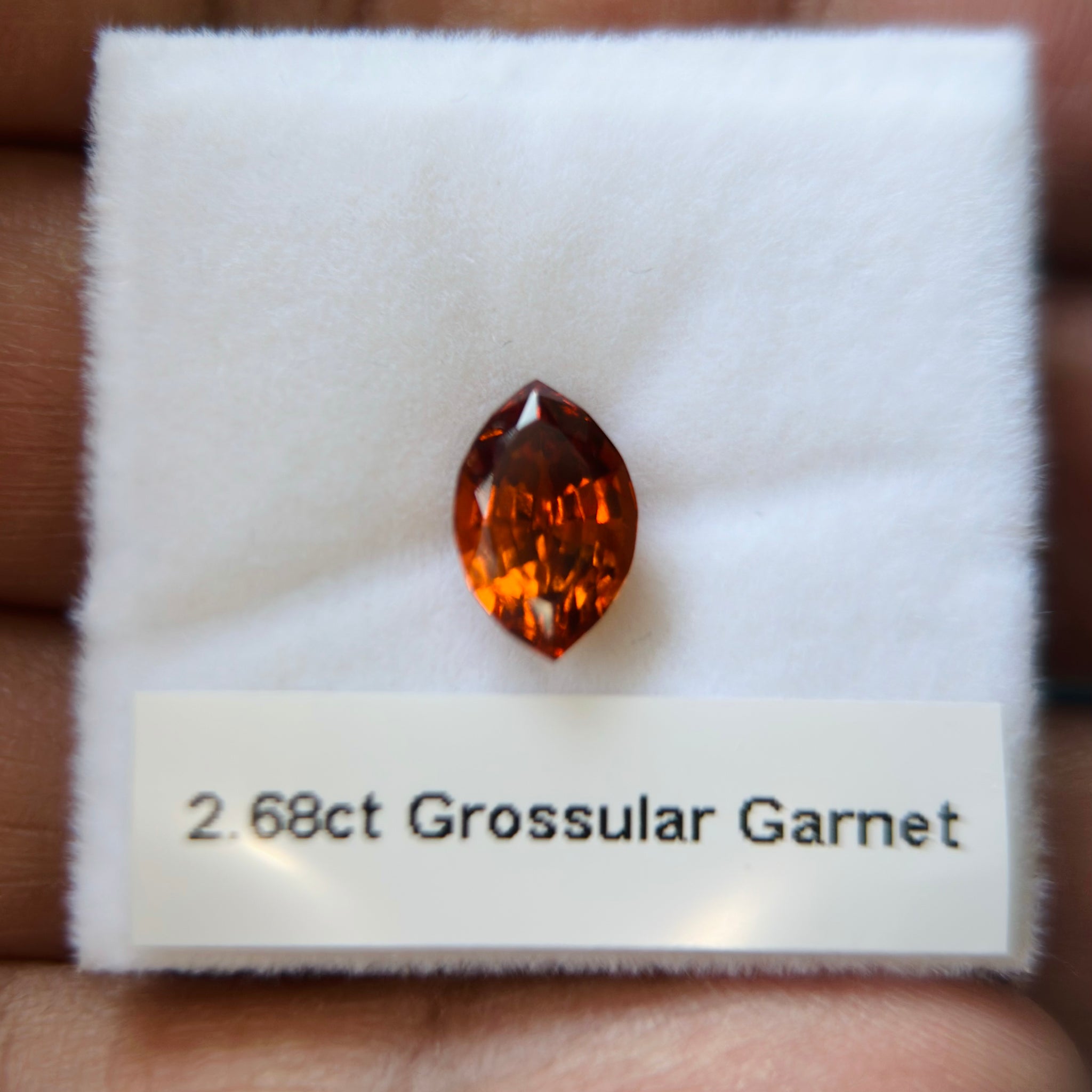 2.68ct Hessonite Garnet, Untreated Unheated
