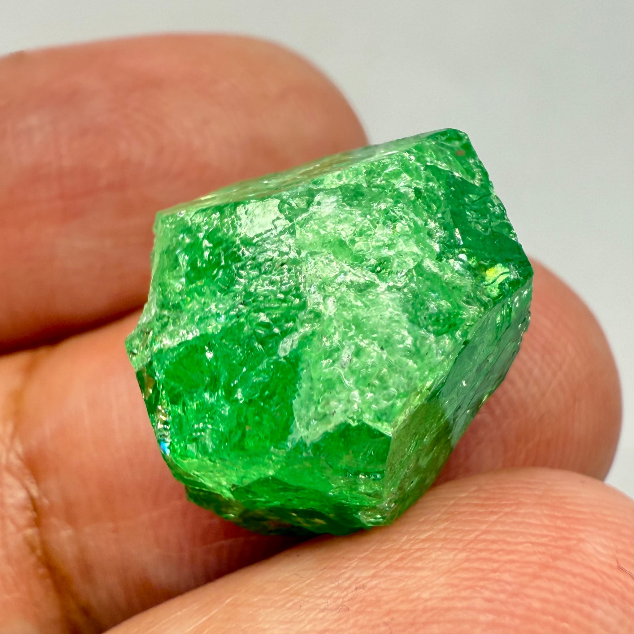 Tsavorite Garnet Crystal on Matrix, 17.92ct, Merelani, Tanzania, Untreated Unheated