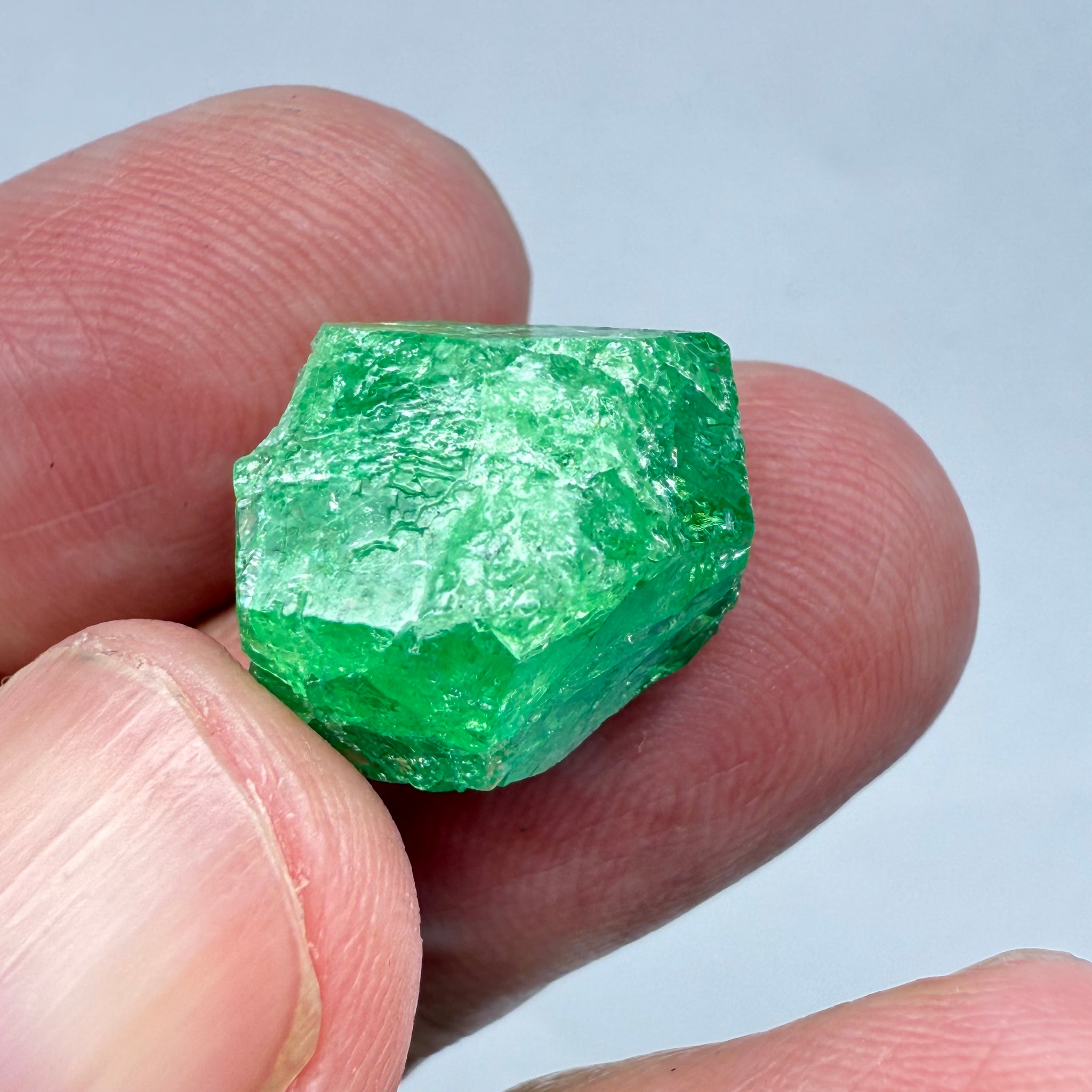 Tsavorite Garnet Crystal on Matrix, 17.92ct, Merelani, Tanzania, Untreated Unheated