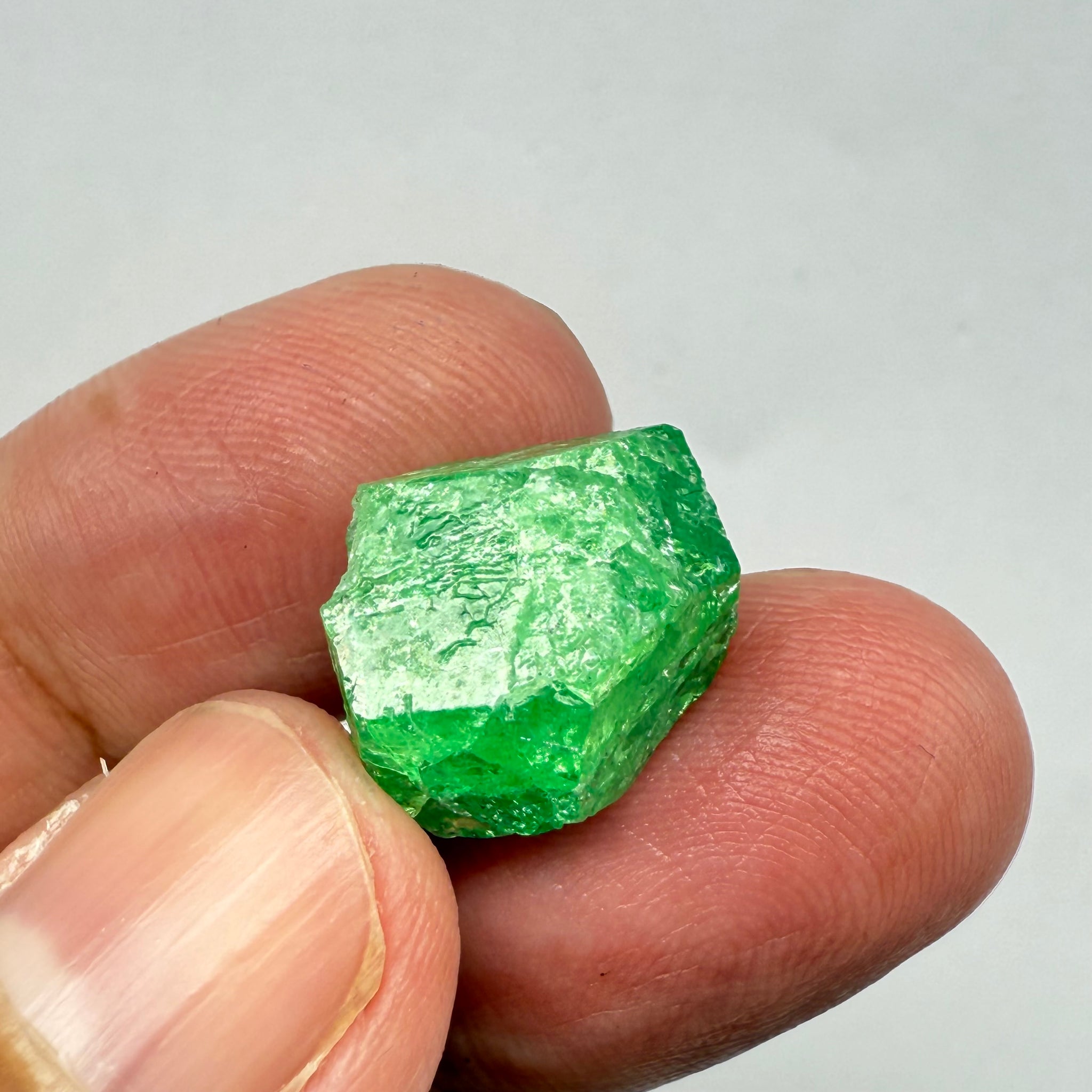 Tsavorite Garnet Crystal on Matrix, 17.92ct, Merelani, Tanzania, Untreated Unheated