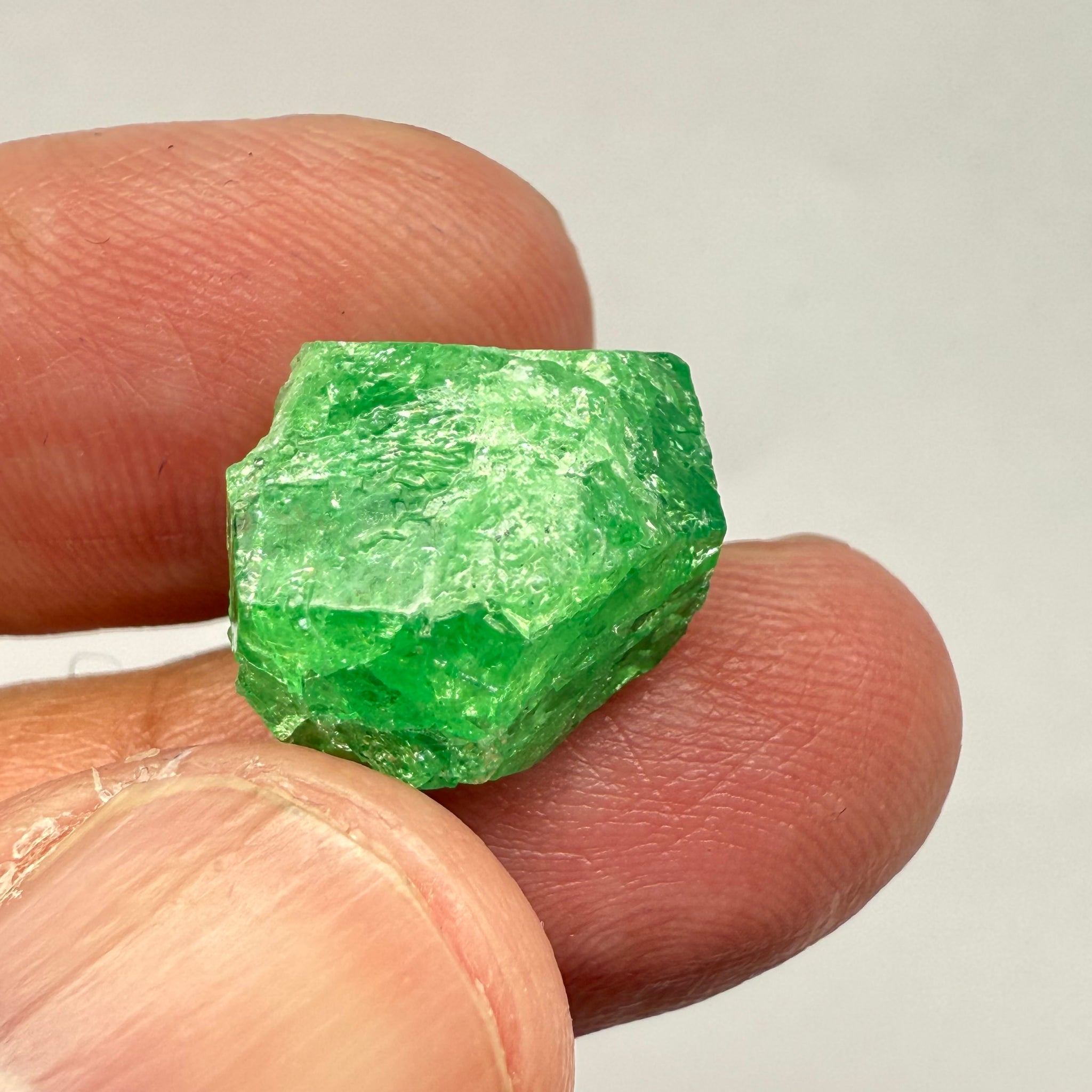 Tsavorite Garnet Crystal on Matrix, 17.92ct, Merelani, Tanzania, Untreated Unheated