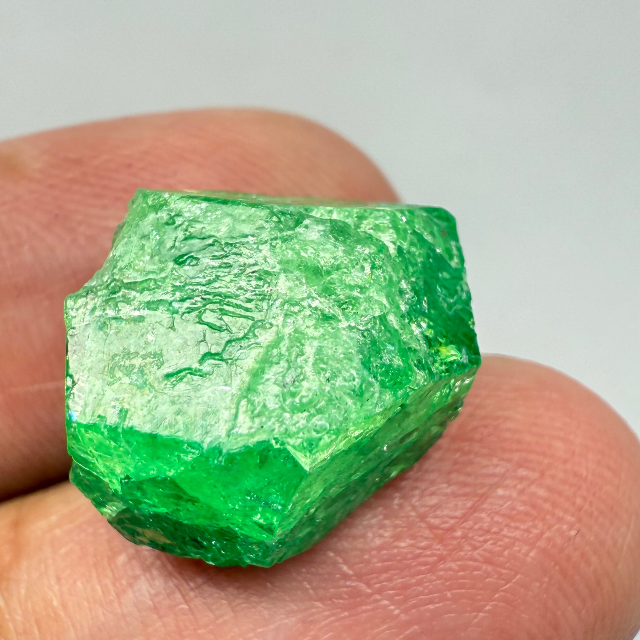 Tsavorite Garnet Crystal on Matrix, 17.92ct, Merelani, Tanzania, Untreated Unheated