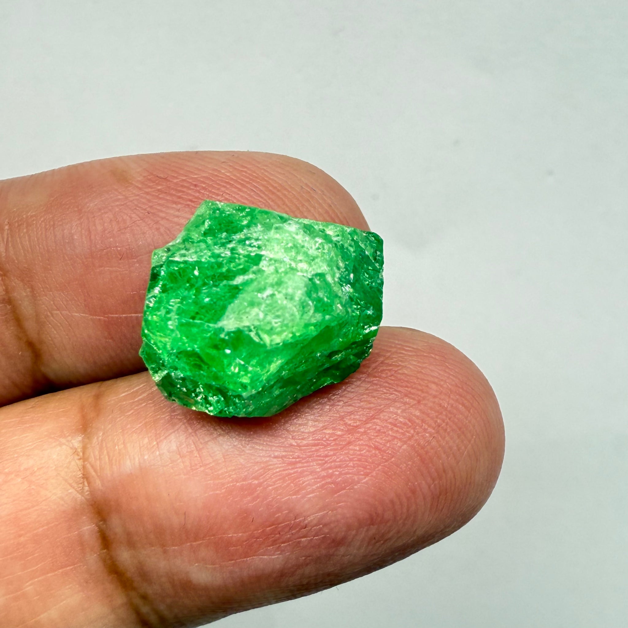 Tsavorite Garnet Crystal on Matrix, 17.92ct, Merelani, Tanzania, Untreated Unheated